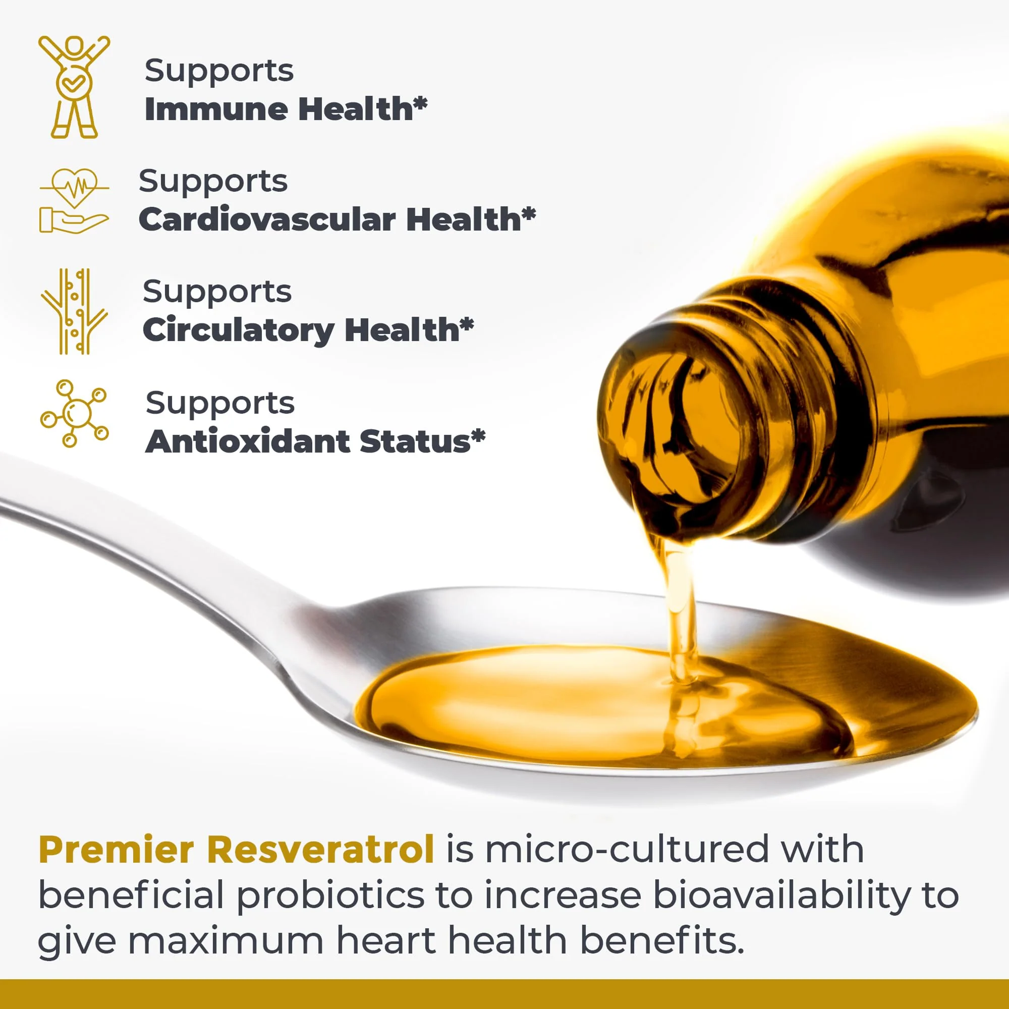 Premier Research Labs Resveratrol Liquid | Trans-Resveratrol, 180 mg/tsp, 8 oz - Image 4