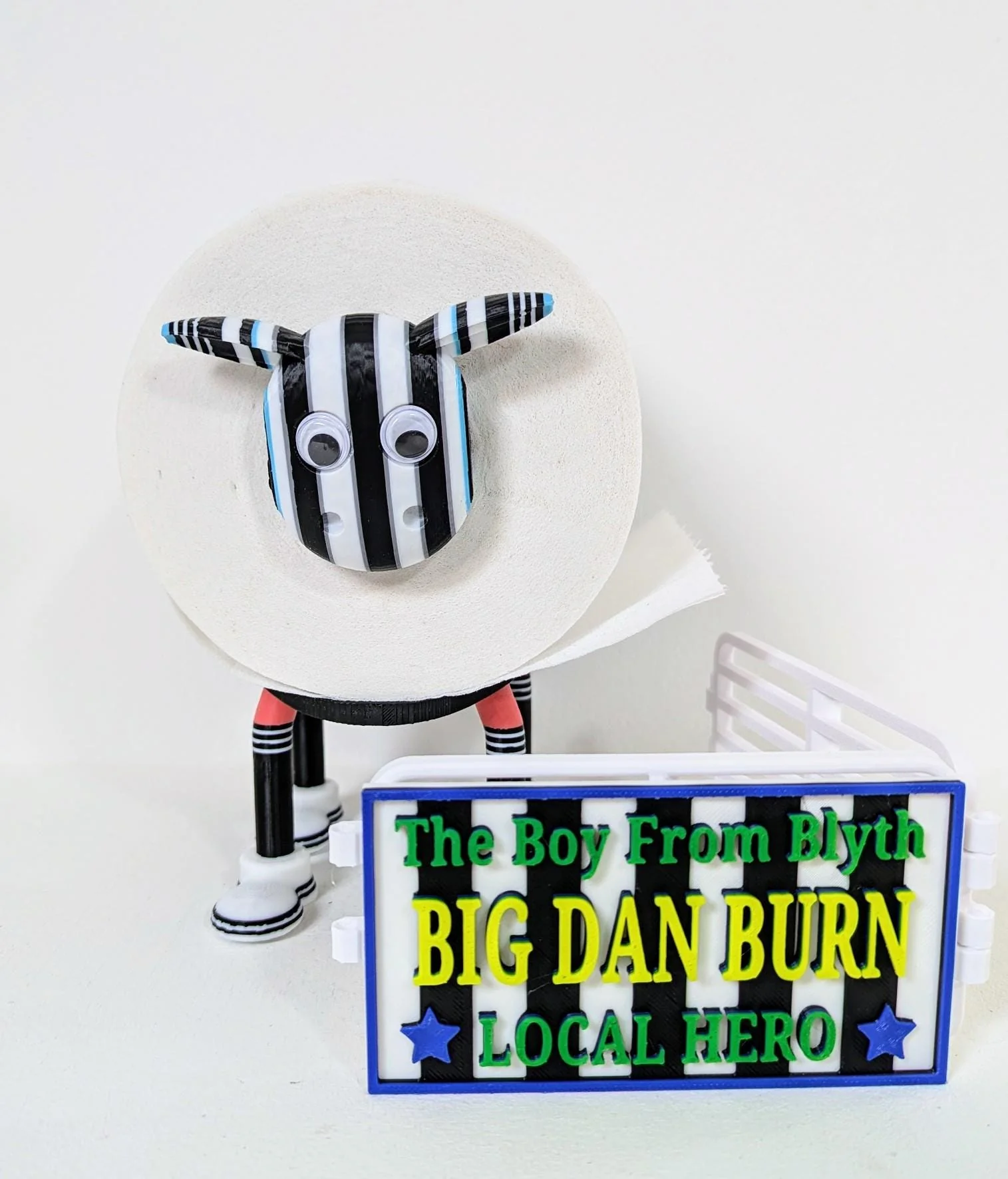 Premier sheep  Dan Burn edition toilet roll holder - Newcastle United fan gift - Image 2