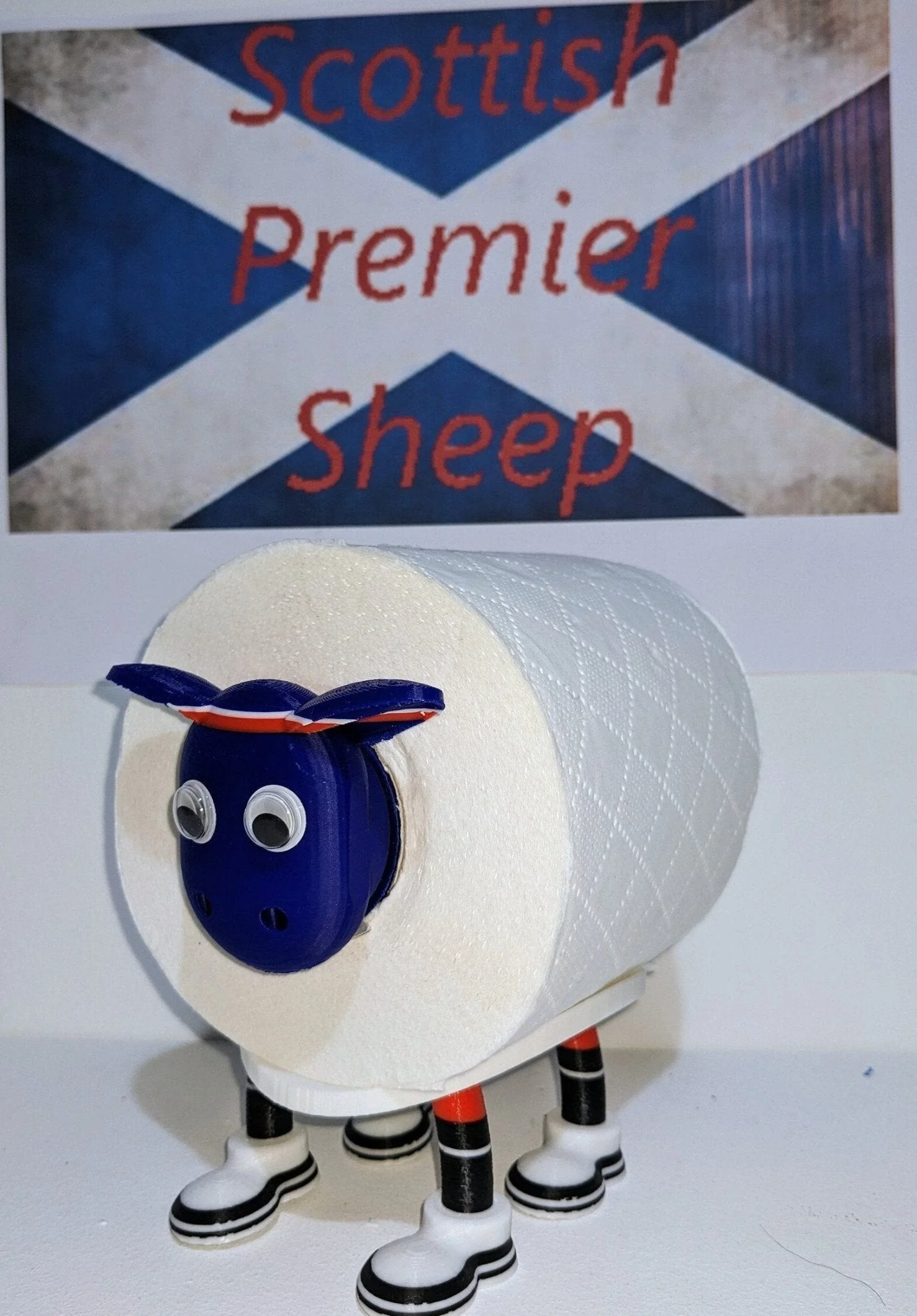 Premiersheep Glasgow Rangers Toilet Roll Holder β New 2025/26 Football Fan Gift β Universal Fit β Custom Boots