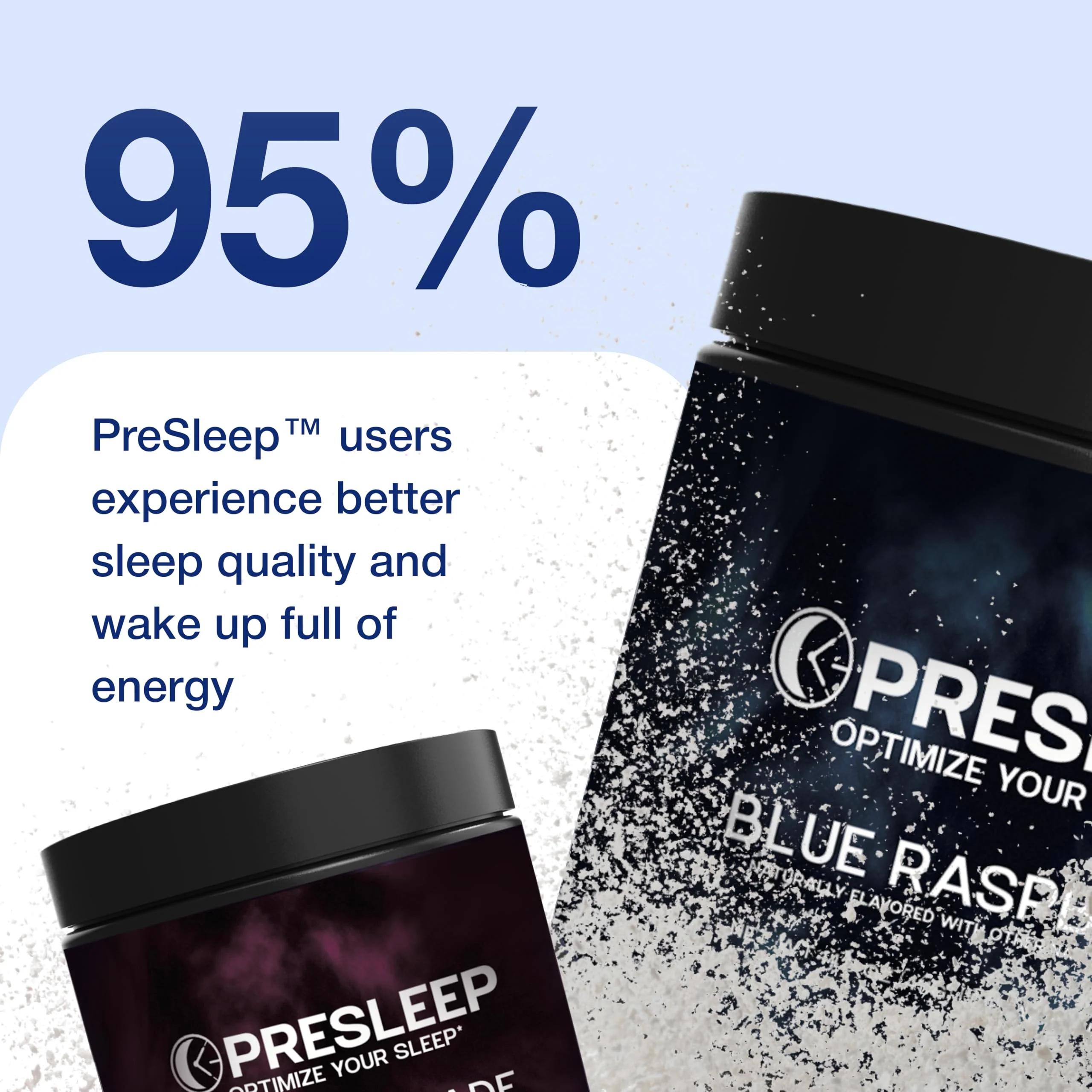 PreSleep Natural Sleep Powder – Melatonin-Free Sleep Aid with Magnesium Glycinate, L-Theanine & Glycine – Non-Habit Forming, Vegan, Gluten Free, 30 Servings - Image 3