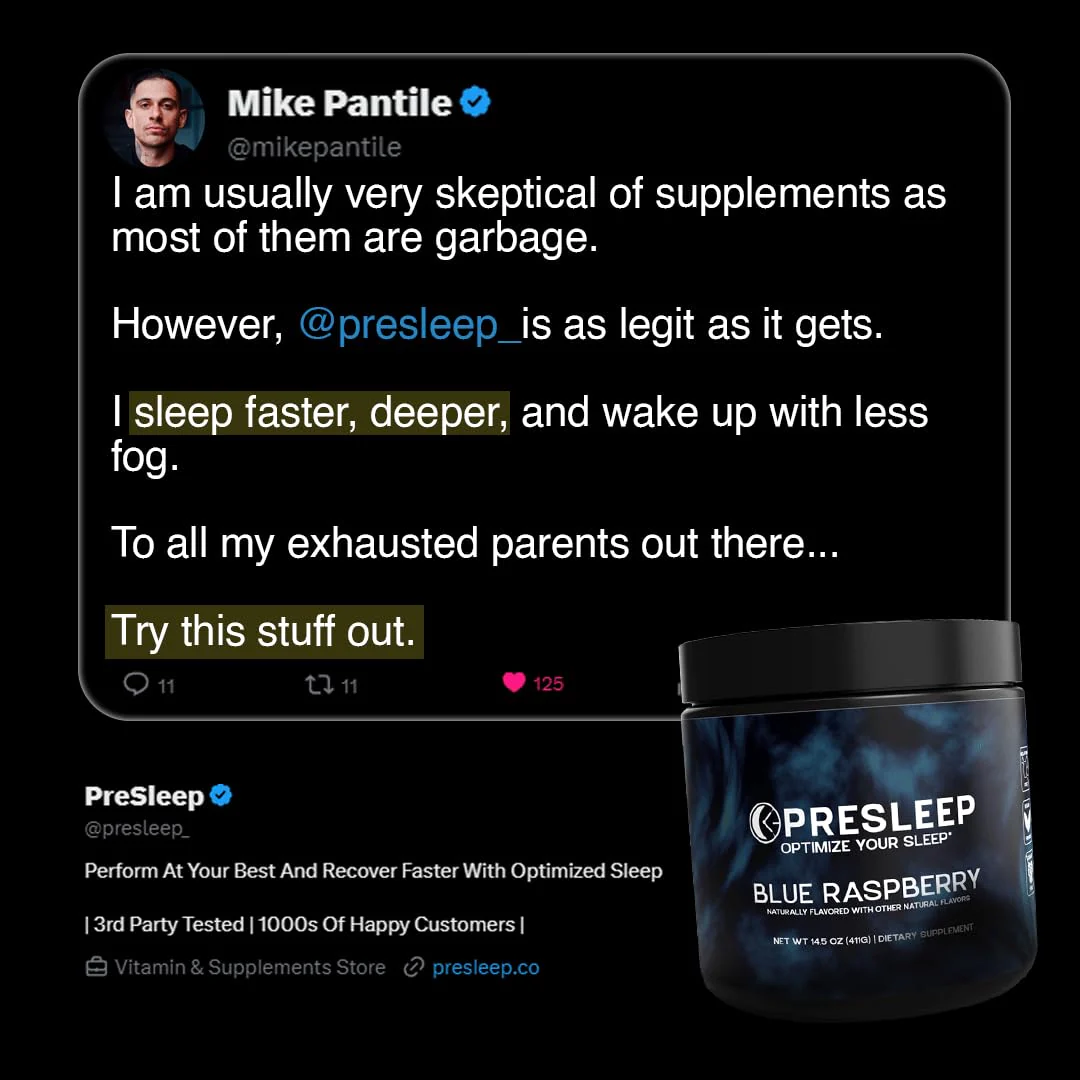 PreSleep Natural Sleep Powder – Melatonin-Free Sleep Aid with Magnesium Glycinate, L-Theanine & Glycine – Non-Habit Forming, Vegan, Gluten Free, 30 Servings - Image 6