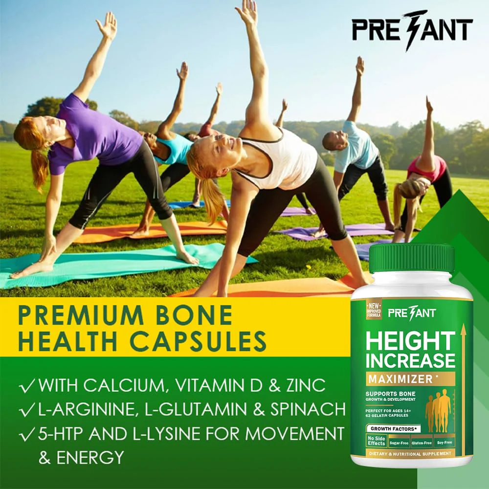 PRETANT Growth Capsules - Grow Taller Naturally with Calcium for Bone Strength - Image 6
