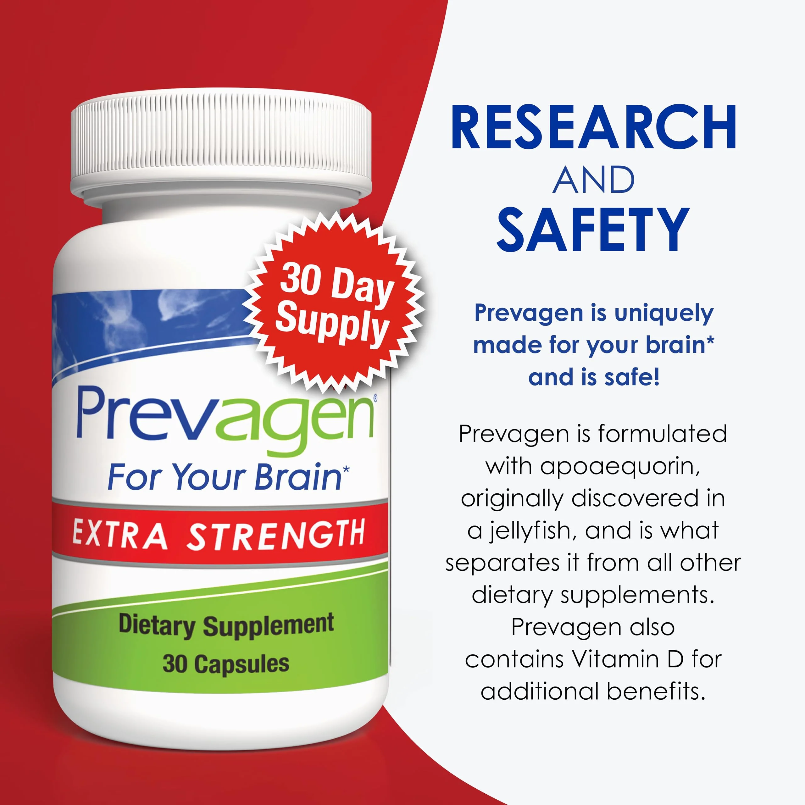 Prevagen Extra Strength - 30 Caps | Apoaequorin 20mg + Vitamin D3 | 7-Day Pill Minder - Image 6