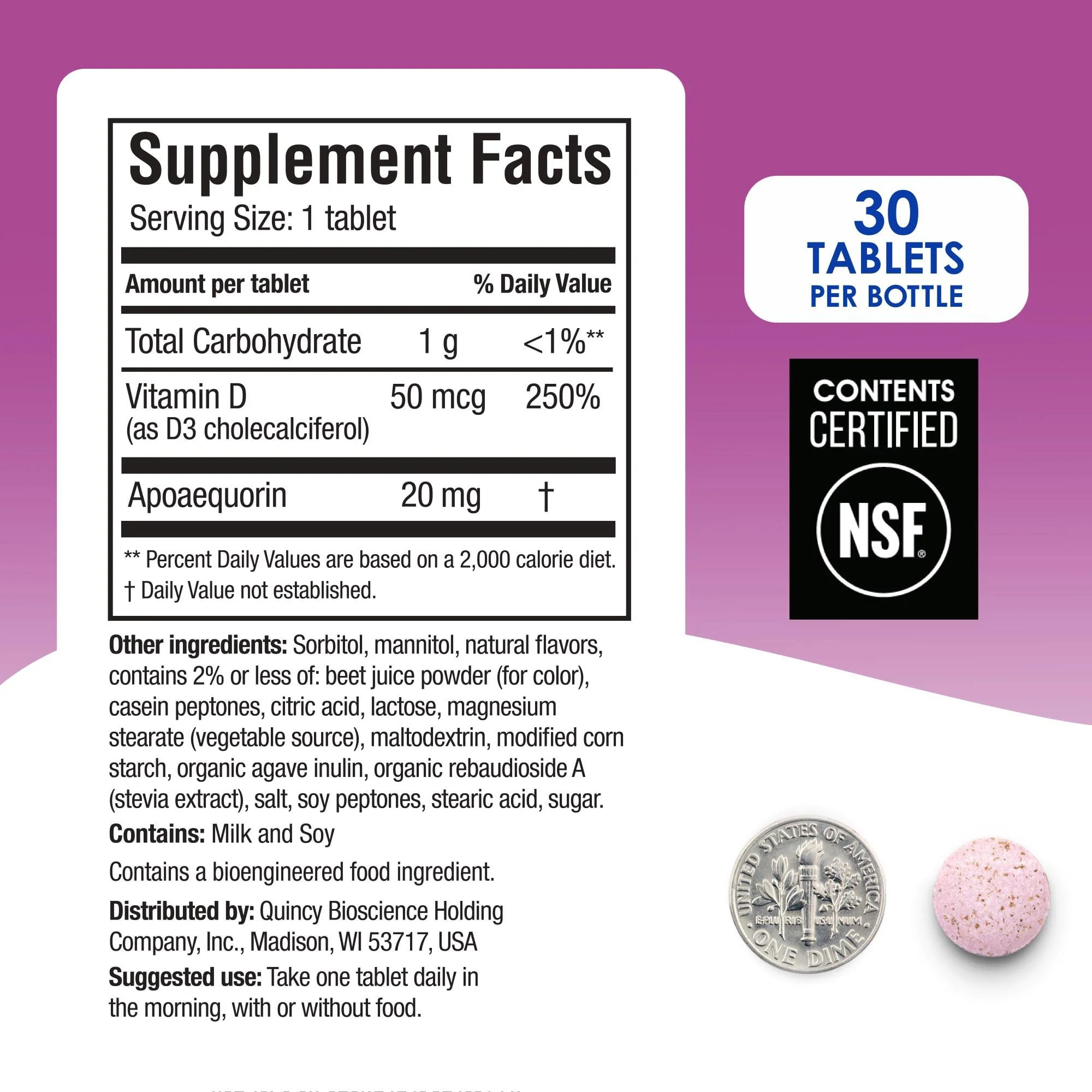 Prevagen Extra Strength Mixed Berry Chewables – 30 Tablets (1 Month) | Apoaequorin 20 mg + Vitamin D3 | 7-Day Pill Minder - Image 5