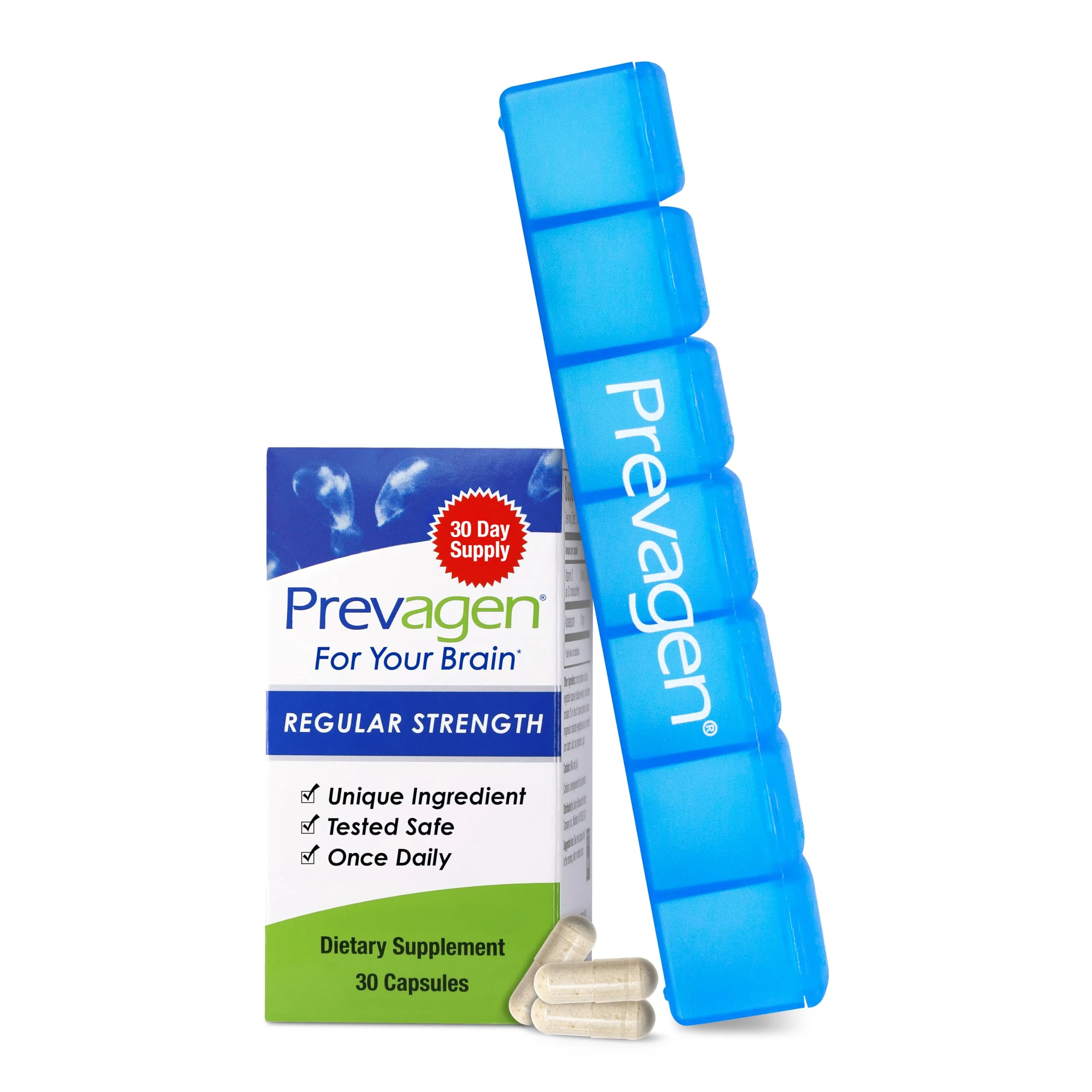 Prevagen Regular Strength - 30 Capsules | Formulated for Your Brain | 10 mg Apoaequorin + Vitamin D3 | 7-Day Pill Minder - Image 8