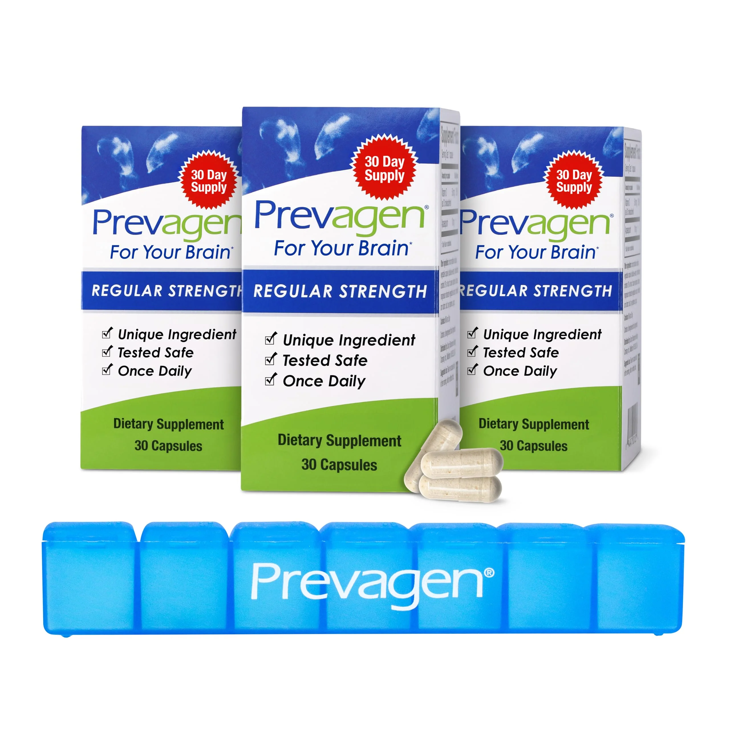 Prevagen Regular Strength - 90 Capsules (3 Month Supply) | Apoaequorin + Vitamin D3 | 7-Day Pill Minder - Image 8