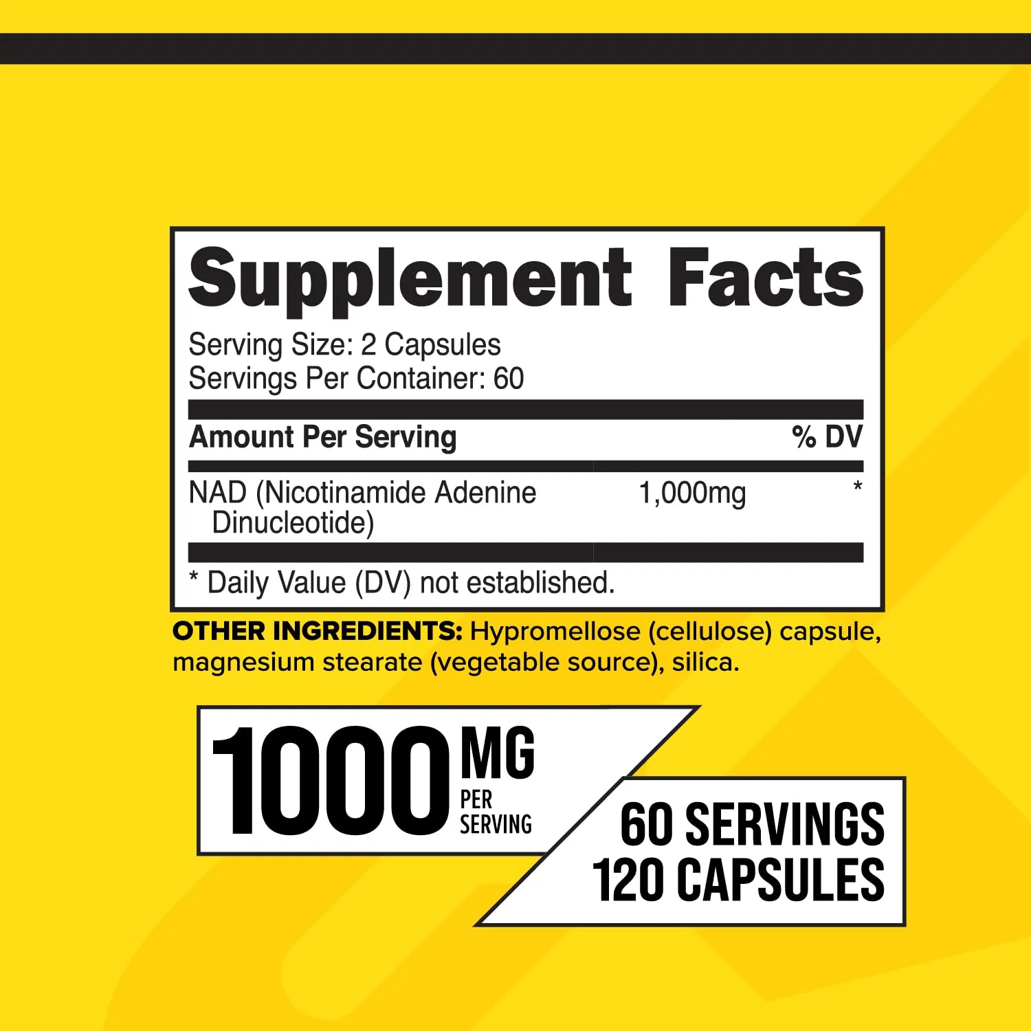 Primaforce NAD+ 1000 mg Supplement - 120 Capsules (60 Servings) | Nicotinamide Adenine Dinucleotide - Image 6