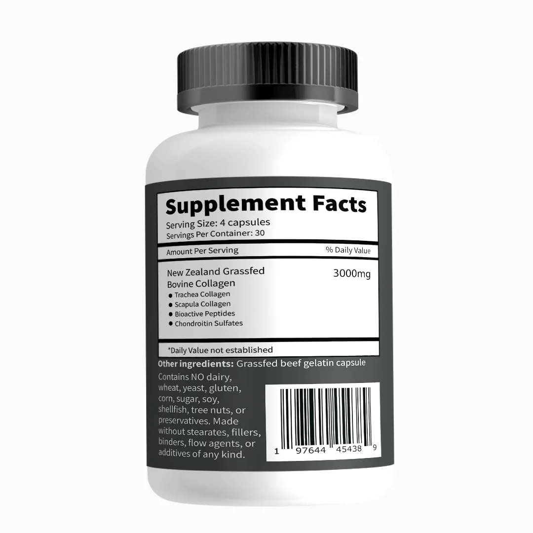 Primal Being Grass-Fed Beef Cartilage Collagen (Type I-V & XI) – Hair, Skin, Nails & Joints | 120 Capsules - Image 2