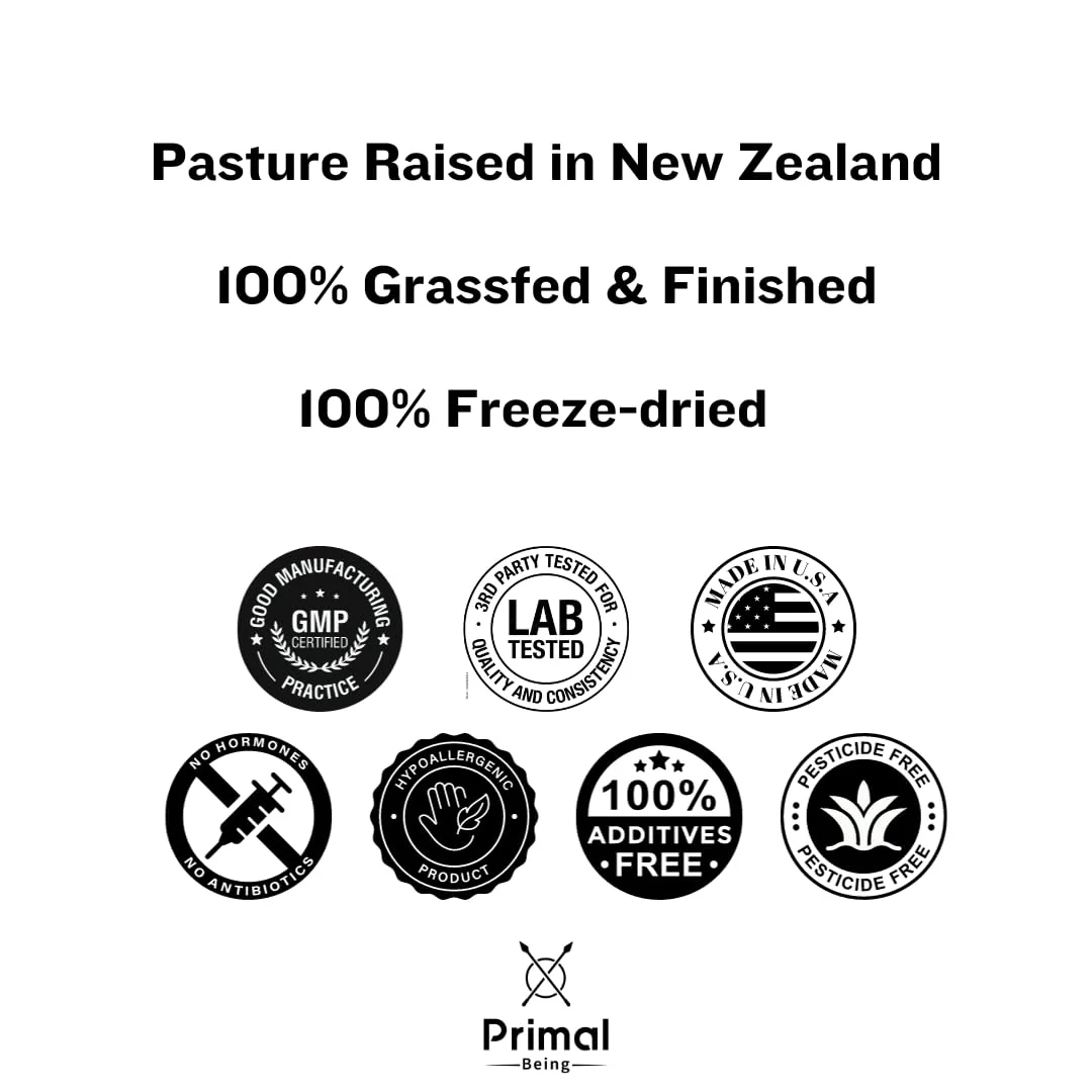 Primal Being Grassfed Beef Testes Capsules – NZ Sourced, 2,000 mg per Serving, 120 Capsules - Image 6