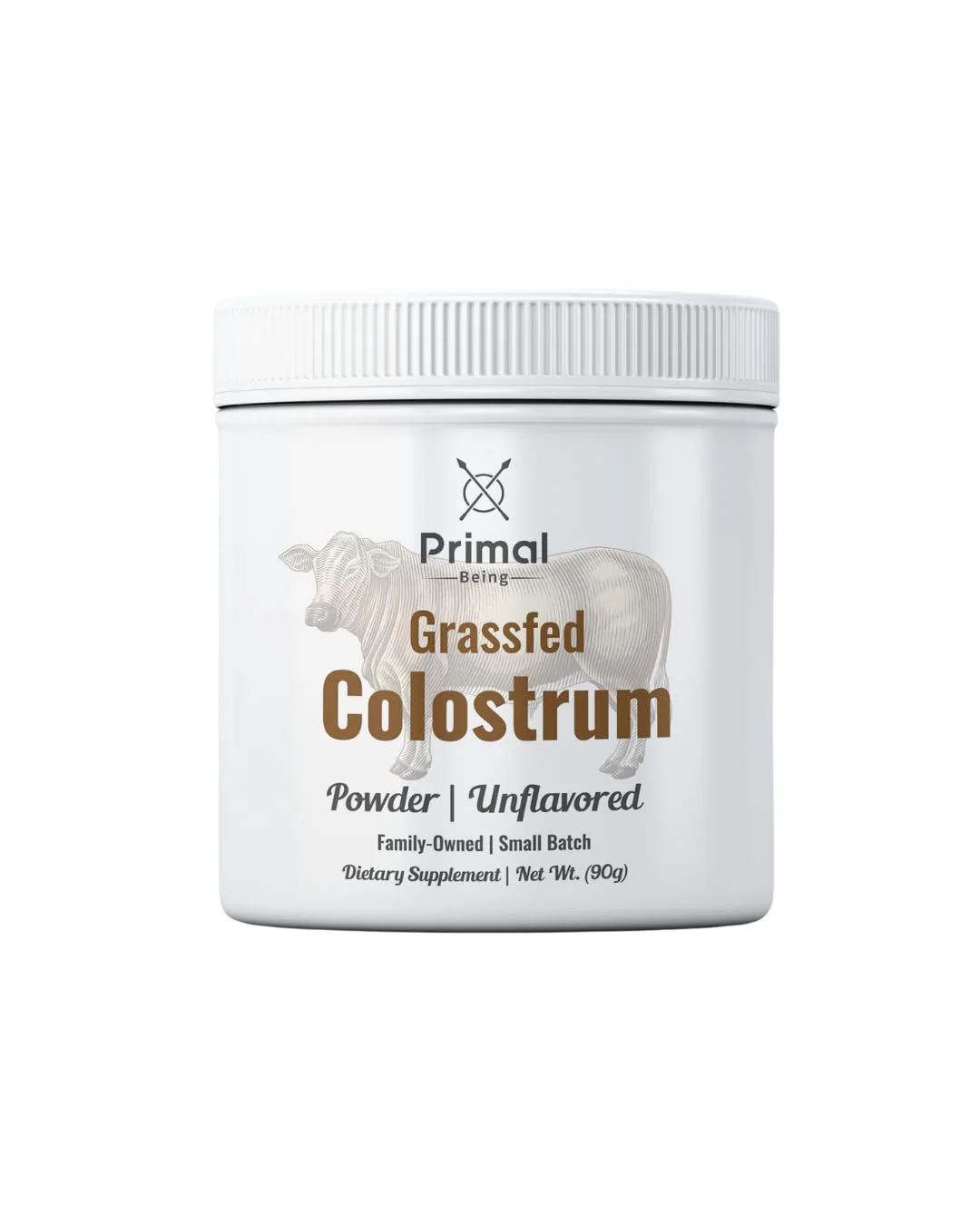 Primal Being Grassfed Colostrum Powder – Immune Support, Gut Health, Recovery (90 g, 3000 mg/serving)