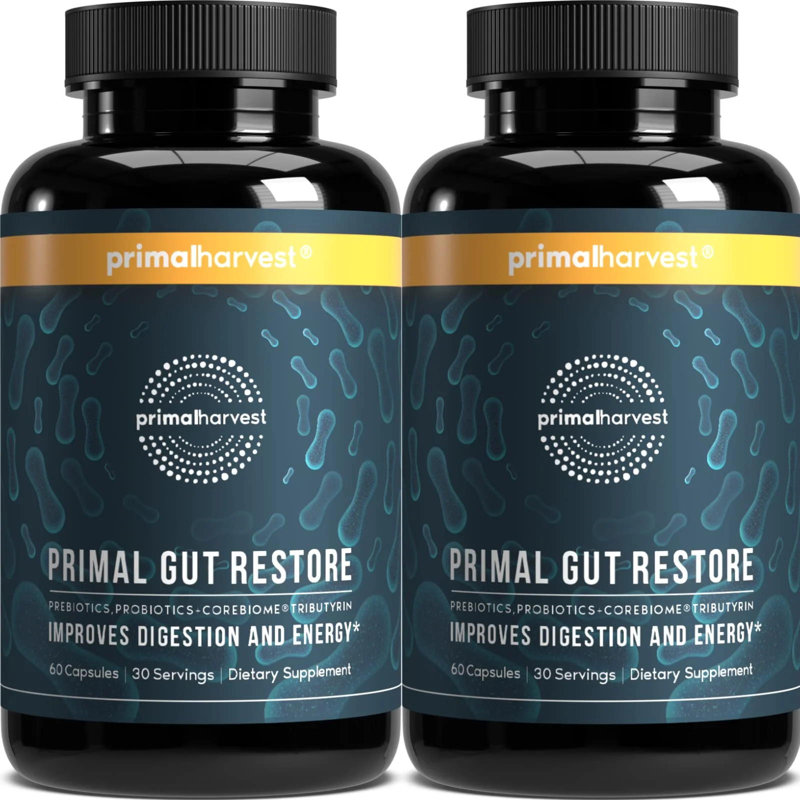 Primal Harvest 2 Pack Primal Gut Restore for Digestive Health | Prebiotics Probiotics Postbiotics (60 CT) - Image 8