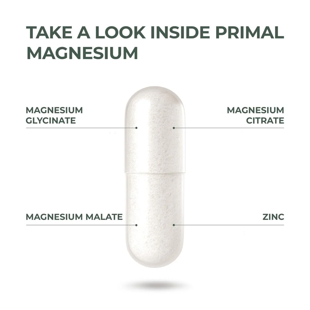 Primal Harvest Magnesium Complex 310mg with Glycinate, Citrate, Malate + Zinc — 2 Pack, 240 Capsules - Image 5