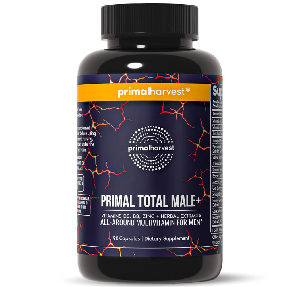 Primal Harvest Total Male+ Multivitamin for Men – Energy & Vitality (90 Count) - Image 4