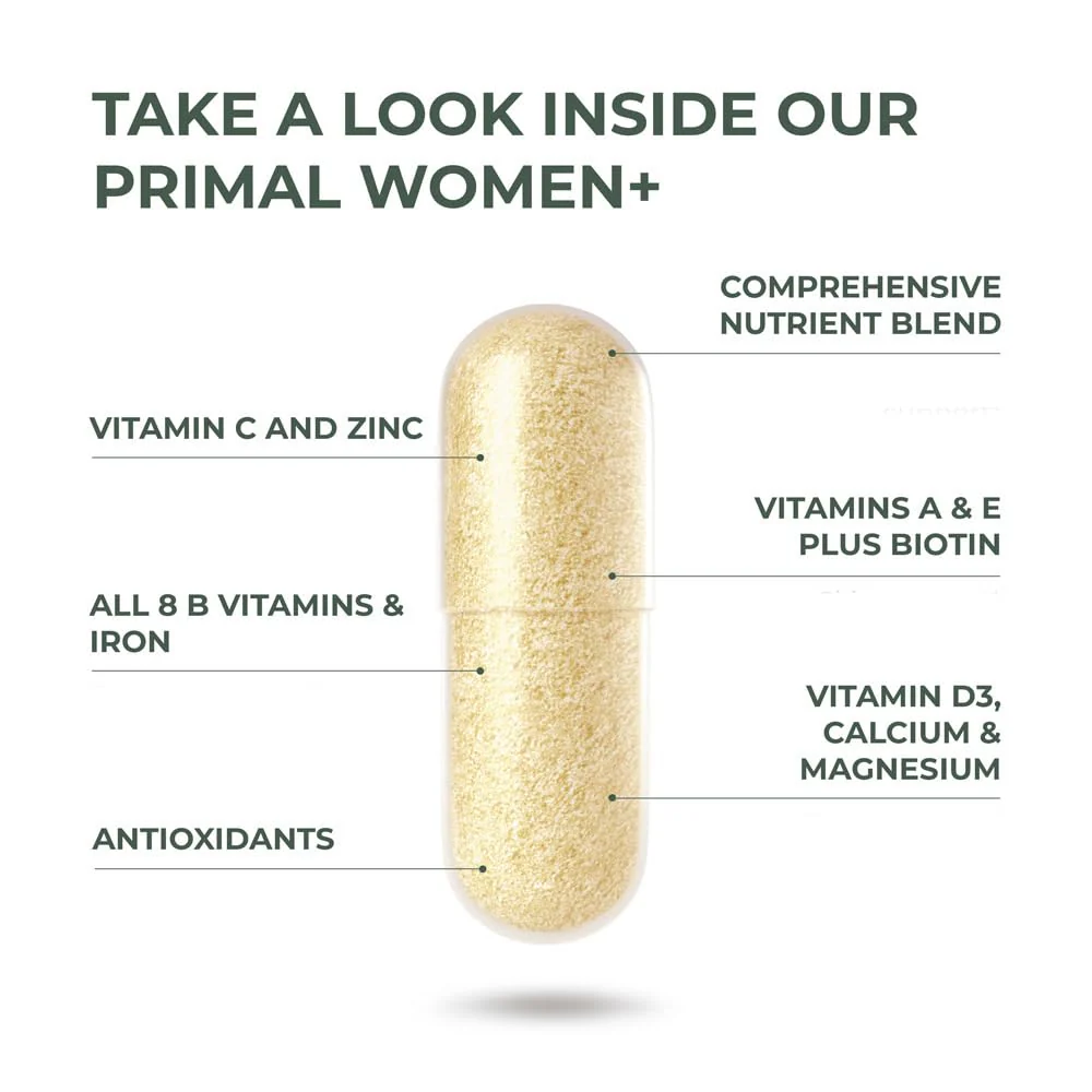 Primal Harvest Women's Multivitamin – Energy, Immune Support, Skin & Mood | 60 Capsules (2-Pack) - Image 5