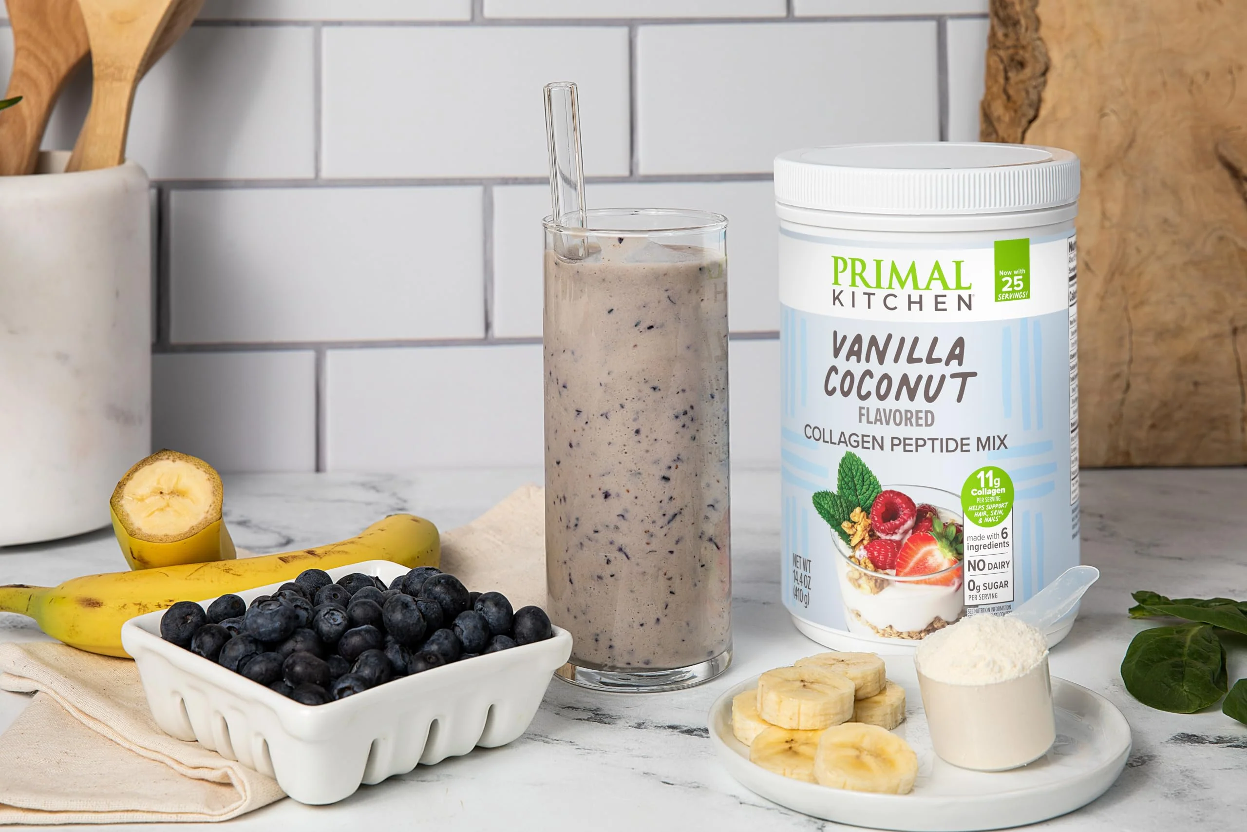 Primal Kitchen Vanilla Coconut Collagen Fuel Drink Mix – 11g Collagen, Dairy-Free, No Artificial Sweeteners, 14.4 oz - Image 7