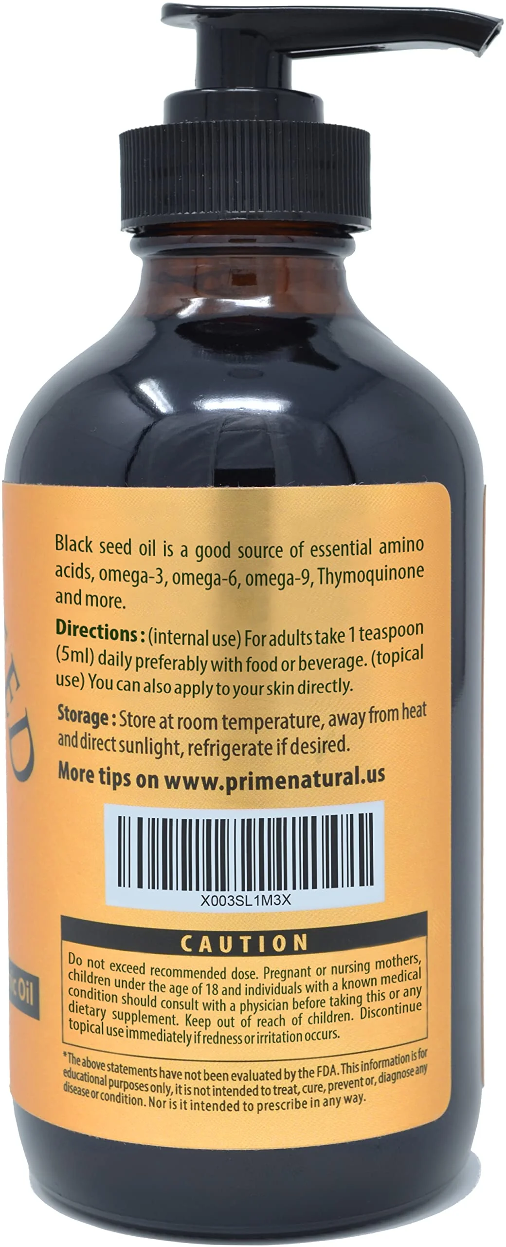 Prime Natural Organic Black Seed Oil 16oz – Cold Pressed, 1.7% Thymoquinone, USDA Organic, Turkish Origin - Image 8