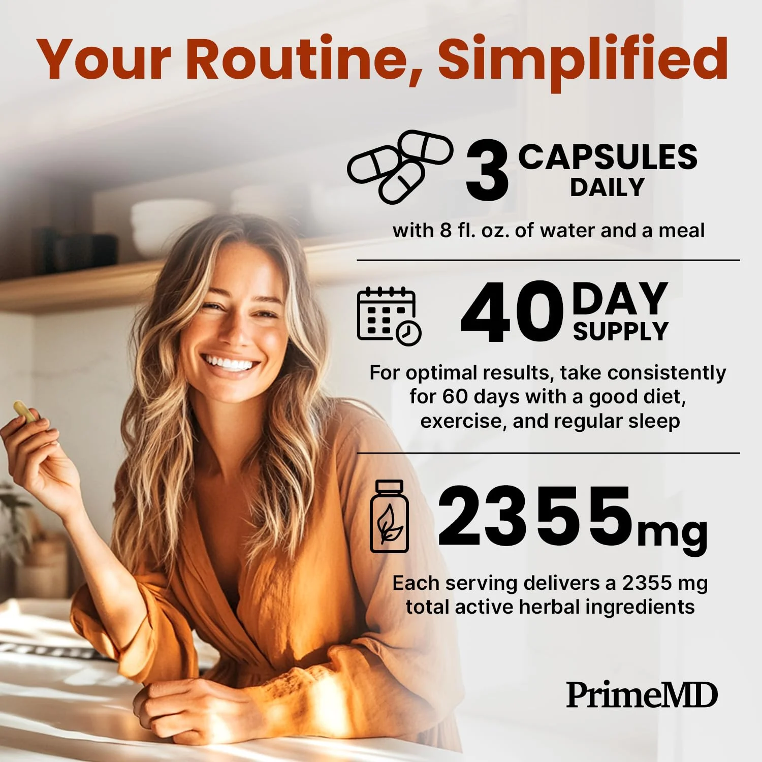 PrimeMD 5-in-1 Ceylon Cinnamon Capsules 2355mg with Apple Cider Vinegar, Turmeric, Panax Ginseng & Bioperine (Pack of 2, 120 Count) - Image 15