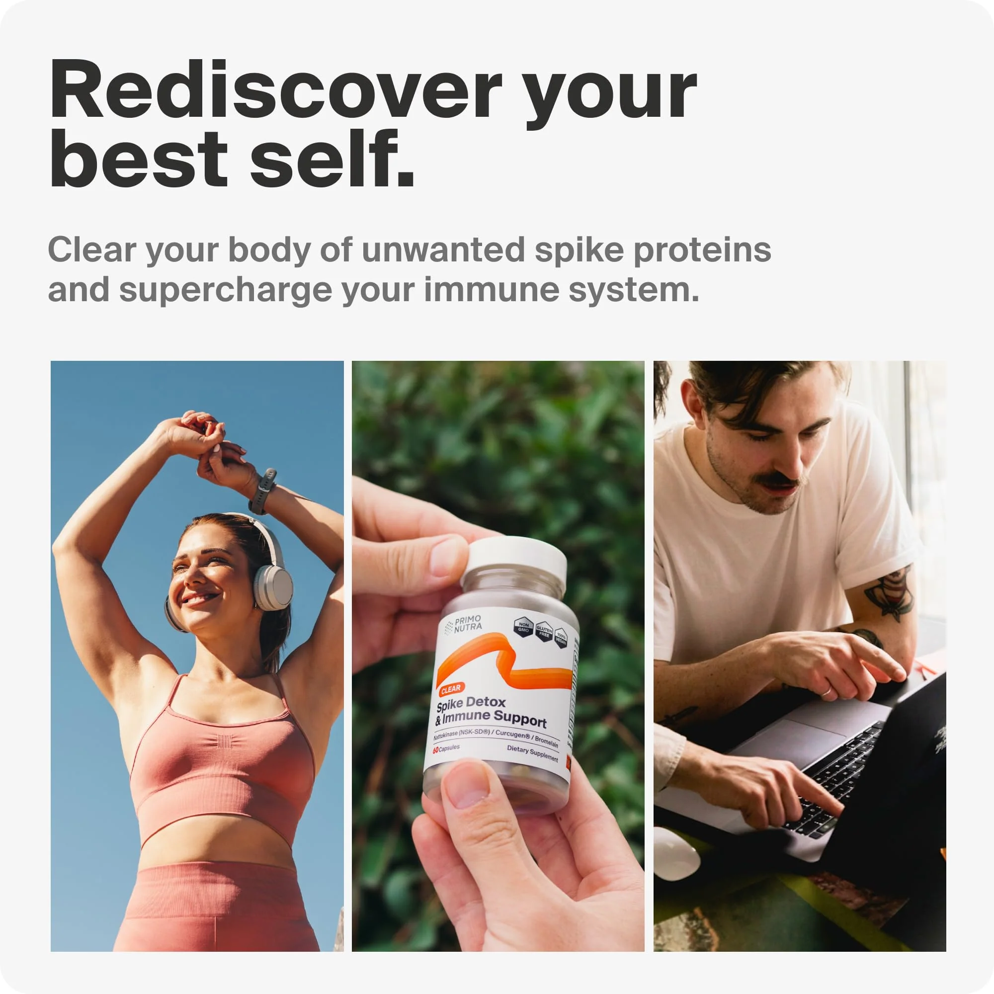 PRIMONUTRA Spike Detox with NSK-SD Nattokinase, Bromelain, Curcugen & Molecular Hydrogen - Image 8