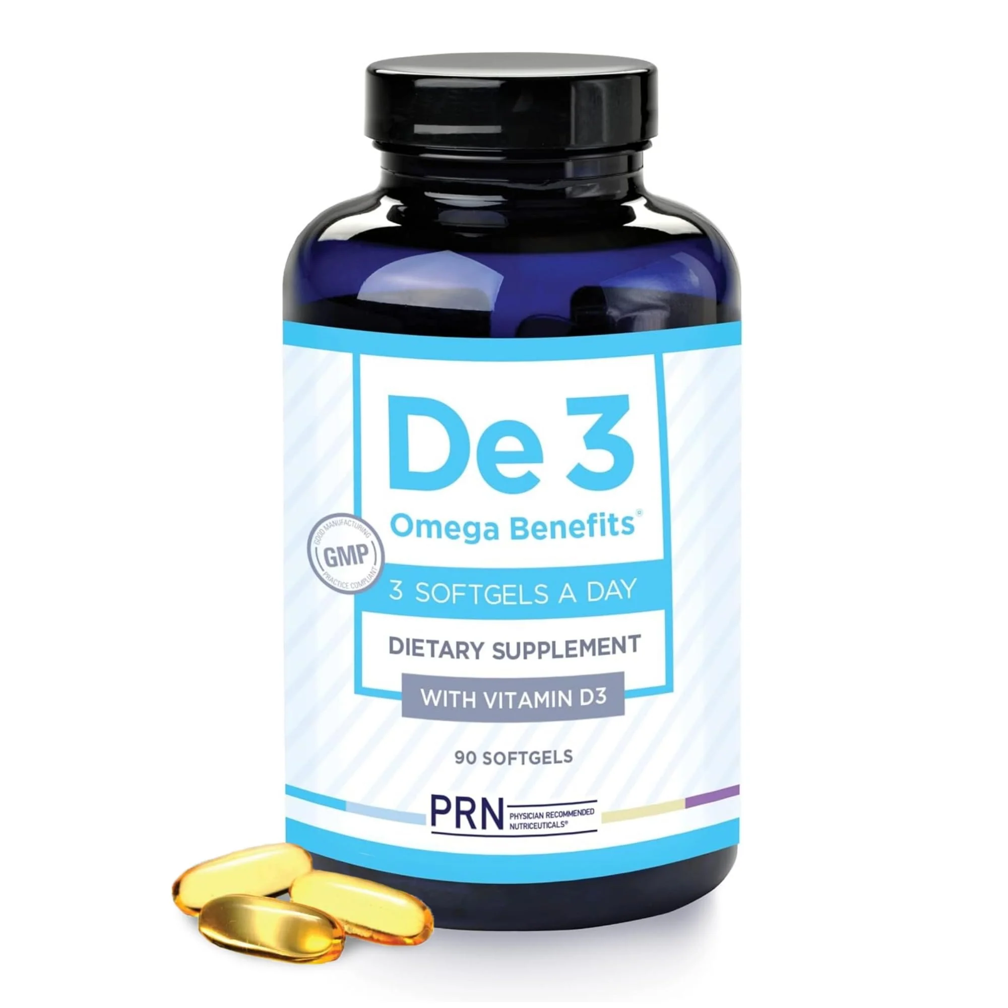 PRN De3 Dry Eye Ultra Pure rTG Omega-3 – 2400 mg EPA/DHA, Burpless, 3/day, 1-Month Supply - Image 9