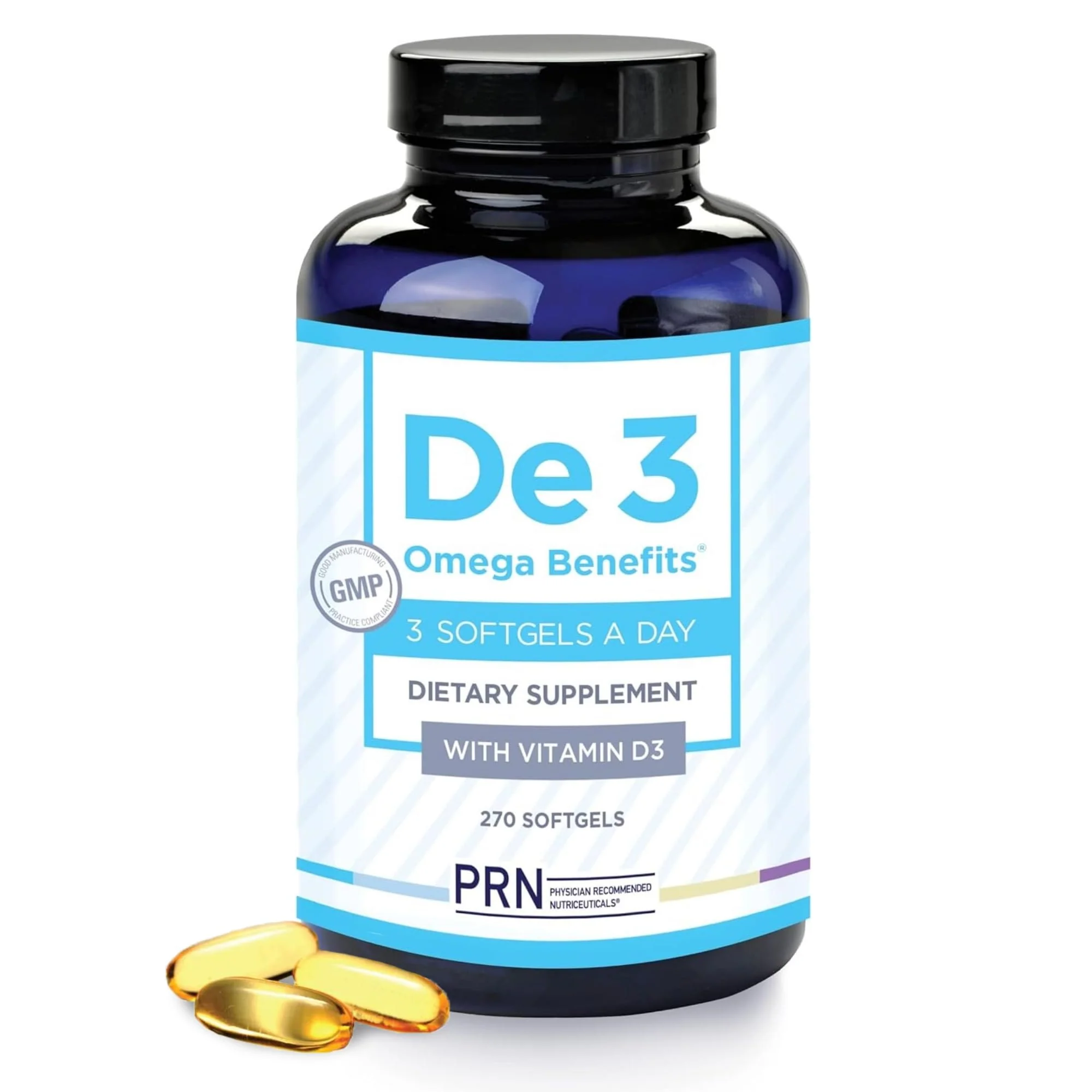 PRN De3 Dry Eye Ultra Pure rTG Omega-3 – 2400mg EPA/DHA, Burpless, 3-Month Supply - Image 9