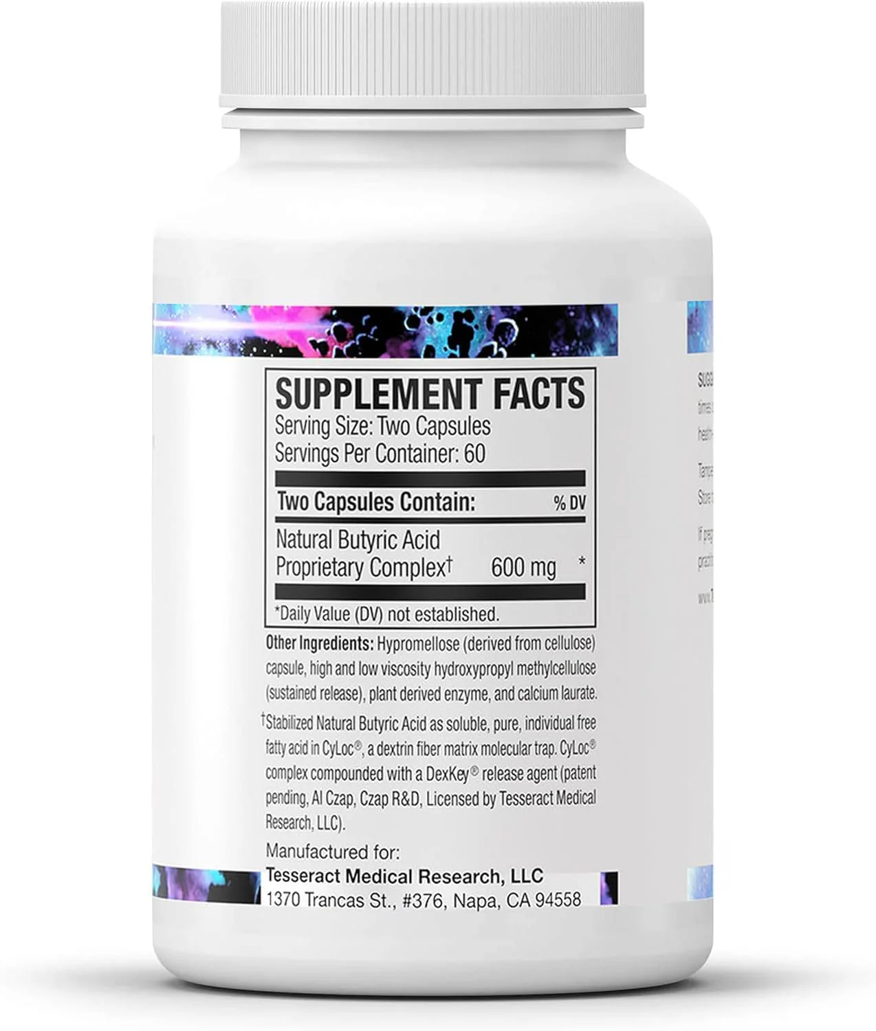 ProButyrate Gut Health Supplement by Tesseract Medical Research – 600mg, 120 Capsules - Image 9