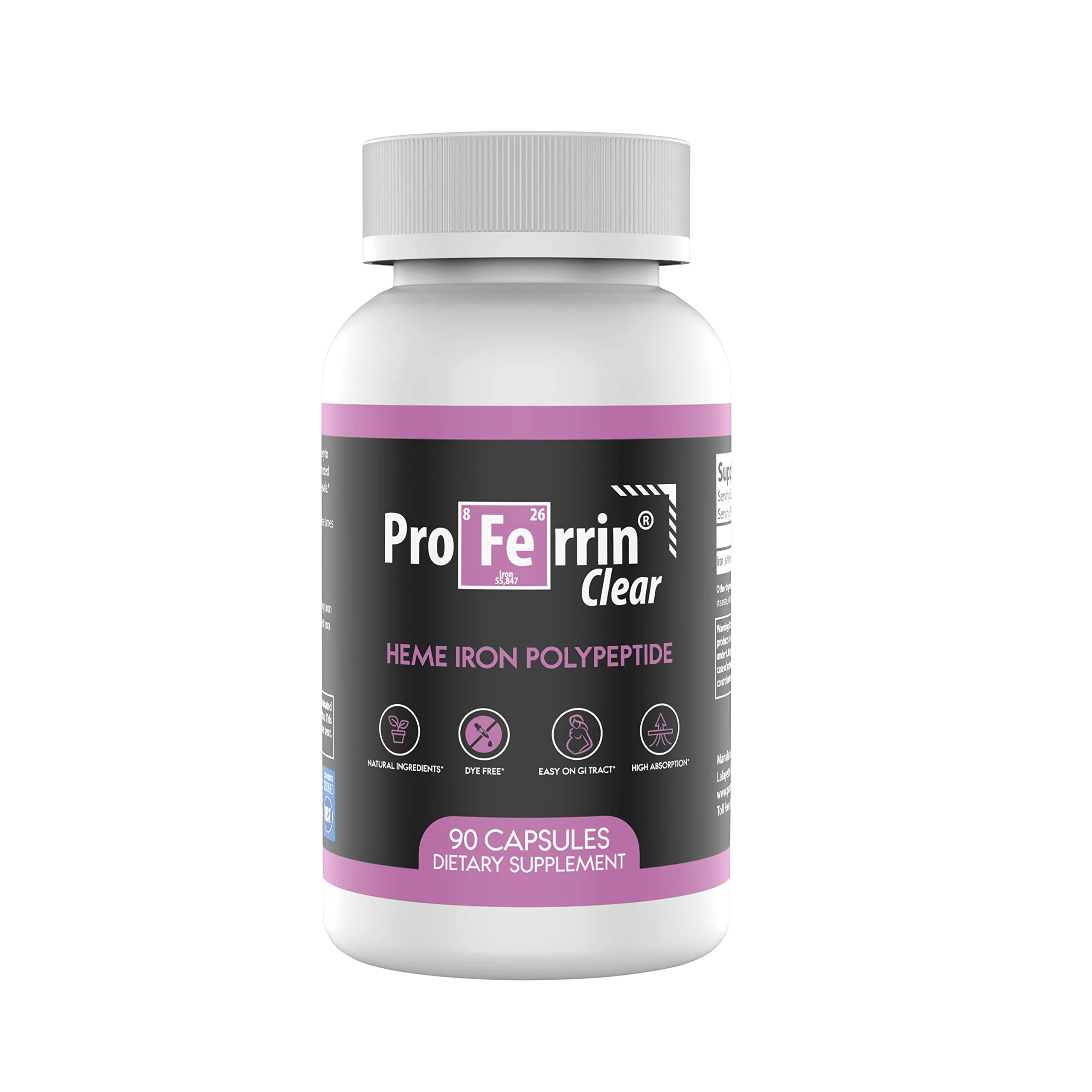 Proferrin Clear Heme Iron Supplement, 90 Capsules – Superior Absorption, Easy on the Gut, Made in USA - Image 7