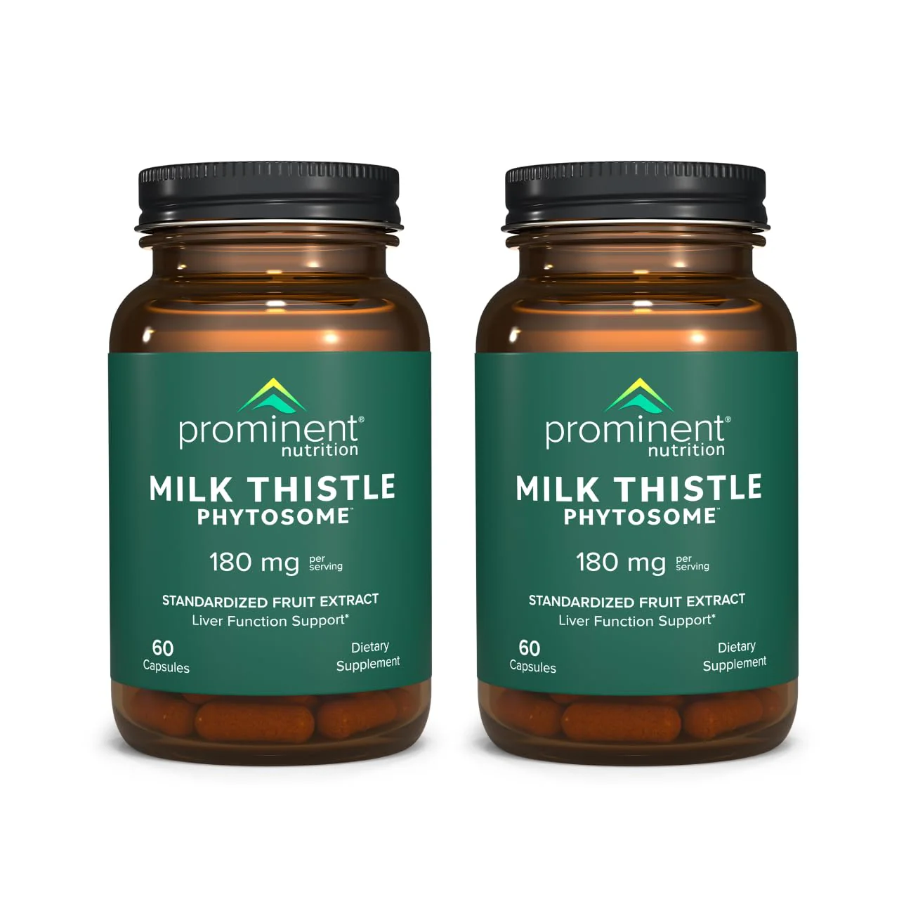Prominent Nutrition Milk Thistle Phytosome 180 mg – 2 Pack | Liver Support & Detox | 29% Sylibin