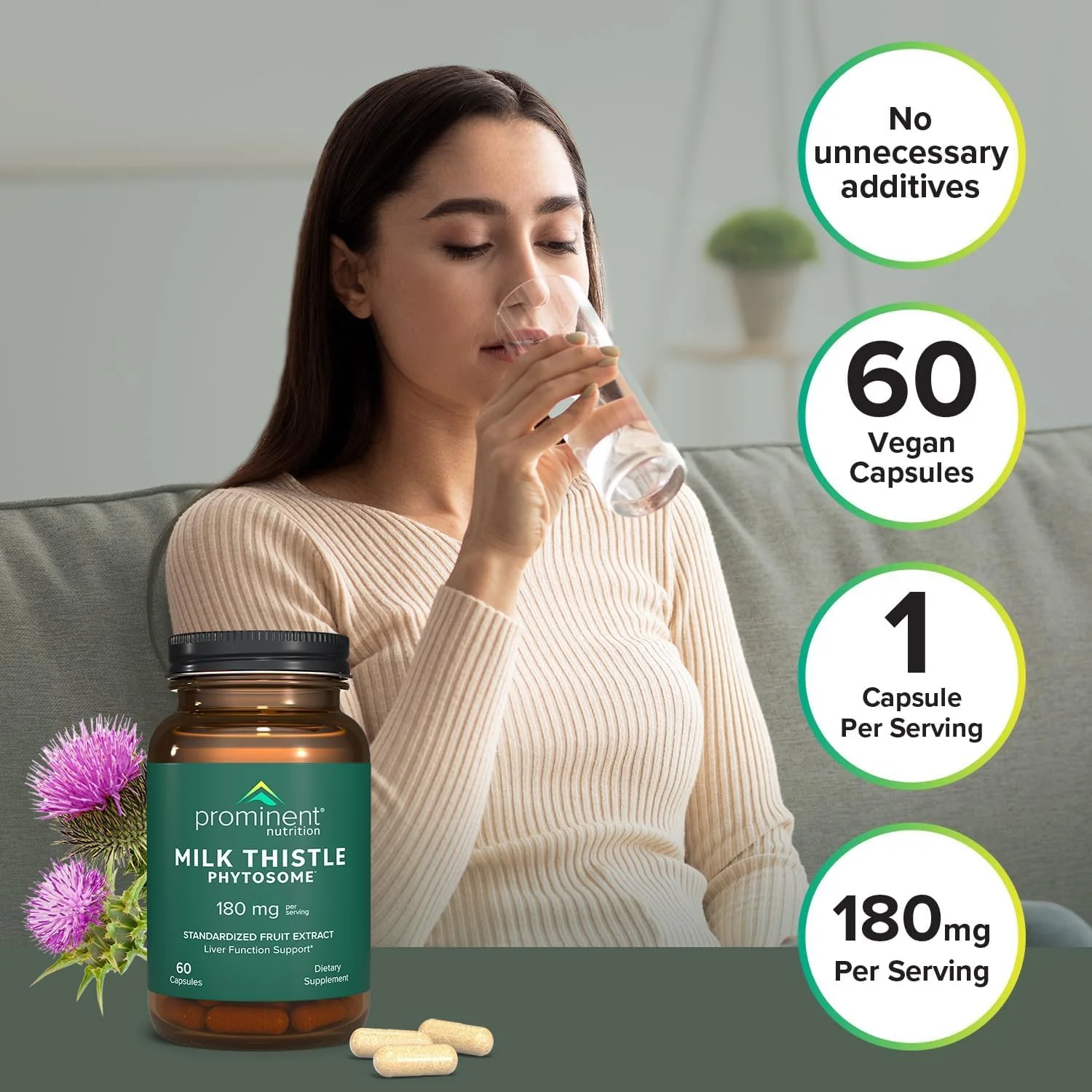 Prominent Nutrition Milk Thistle Phytosome 180 mg – 2 Pack | Liver Support & Detox | 29% Sylibin - Image 13
