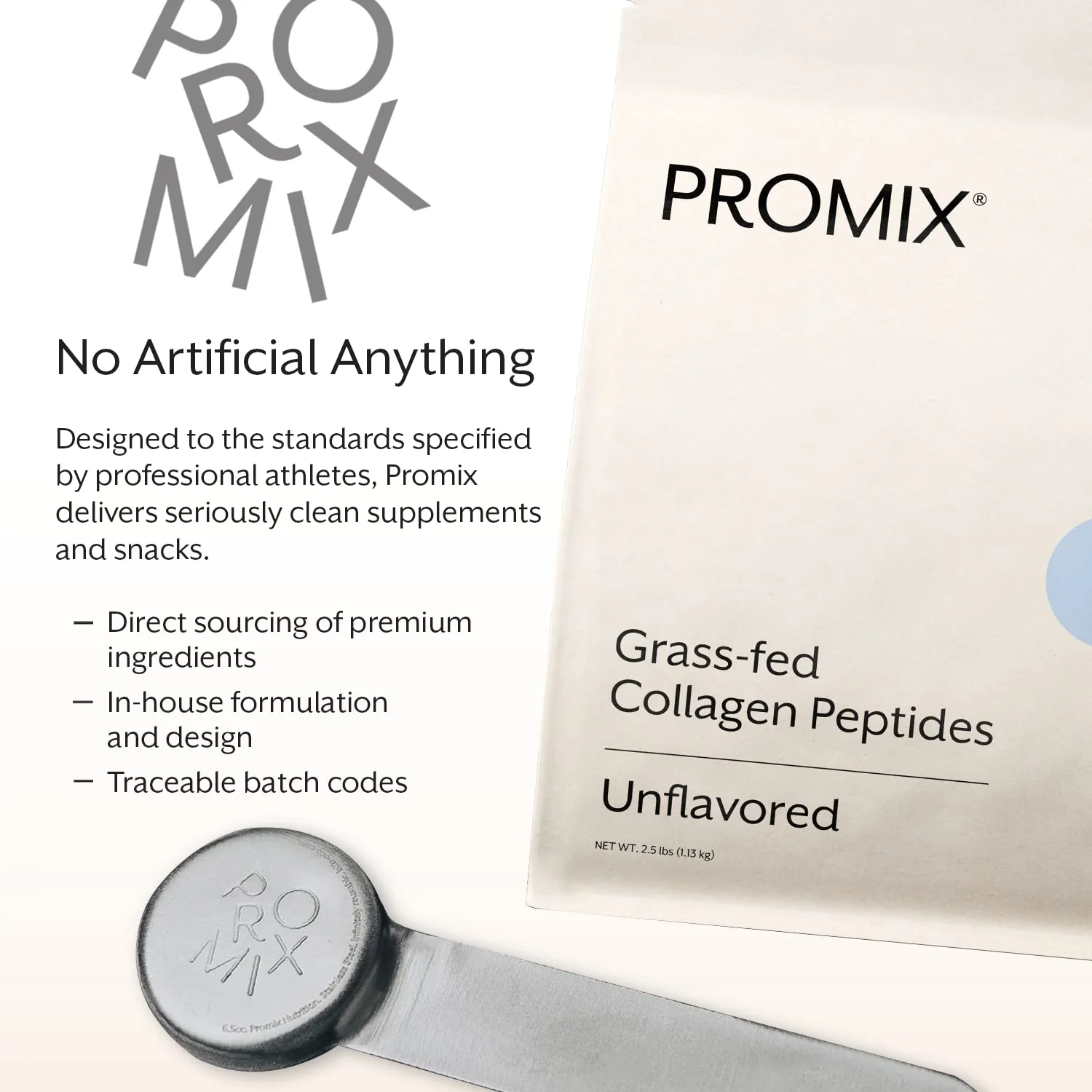 Promix Hydrolyzed Collagen Peptides - Grass-Fed Type I & III, Unflavored, 2 x 2.5 lb | ProMix Nutrition - Image 6