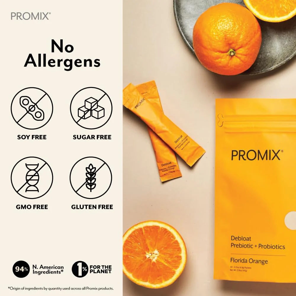 ProMix Nutrition Debloat Prebiotics & Probiotics with Baobab – Vitamin C Rich, Bloating Relief, Immune Support – Orange – 30 Servings (Pack of 30) - Image 8