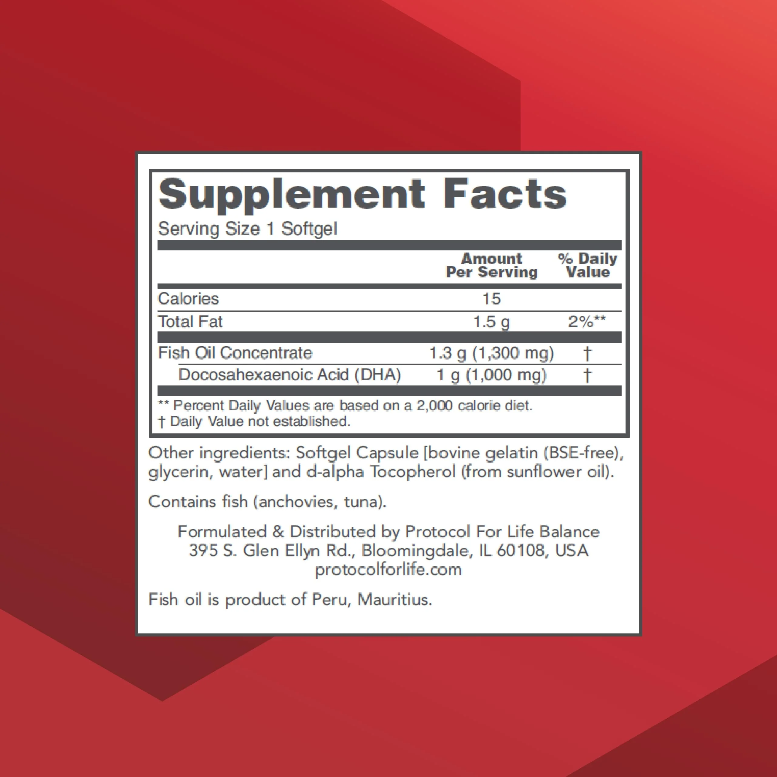 Protocol DHA-1,000 Extra Strength DHA 1,000mg Fish Oil – Brain Health & Support | Easy Digestion | Non-GMO & Halal | 90 Softgels - Image 2