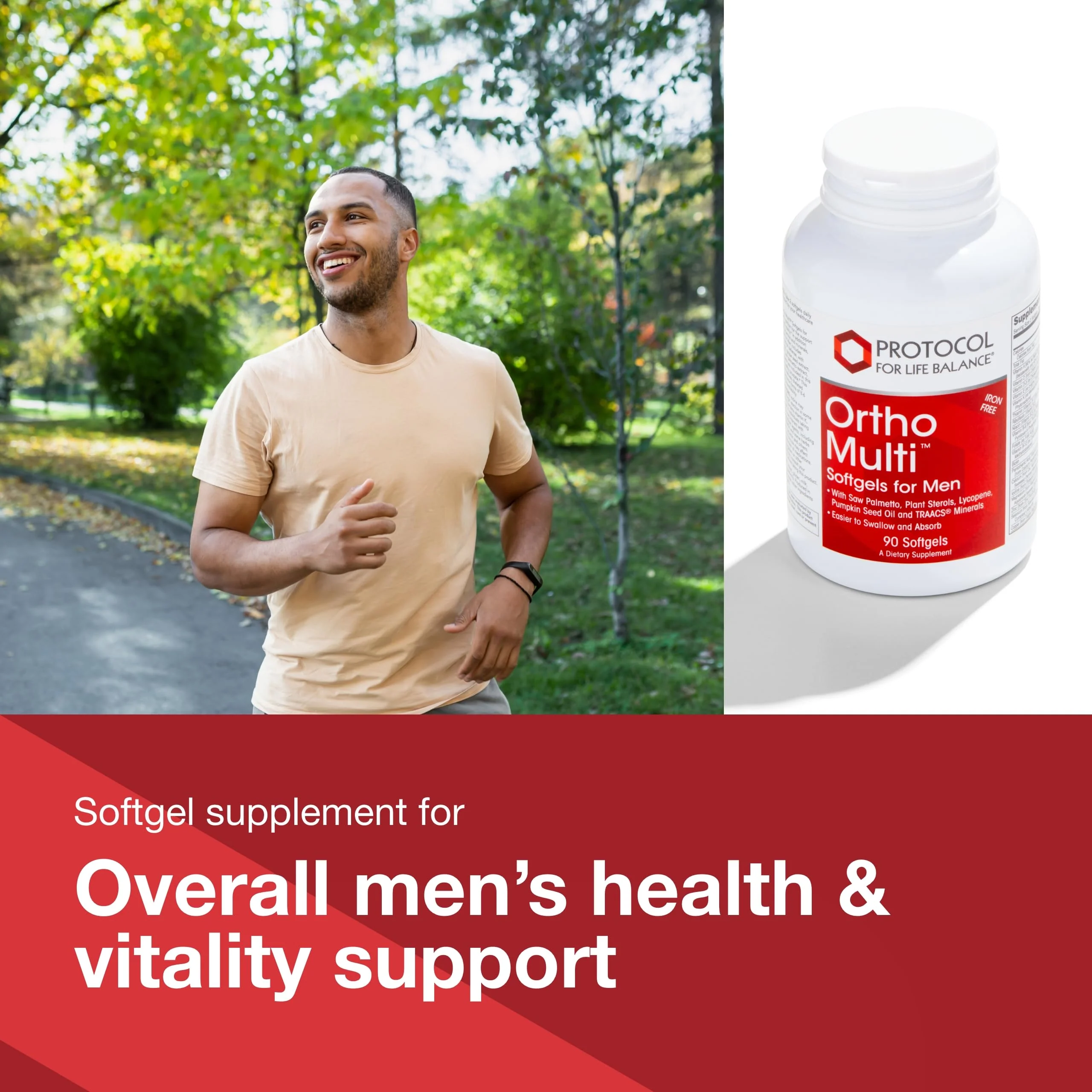Protocol For Life Balance Ortho Multi Softgels - Men's Prostate Health Multivitamin (90 Softgels) - Image 3