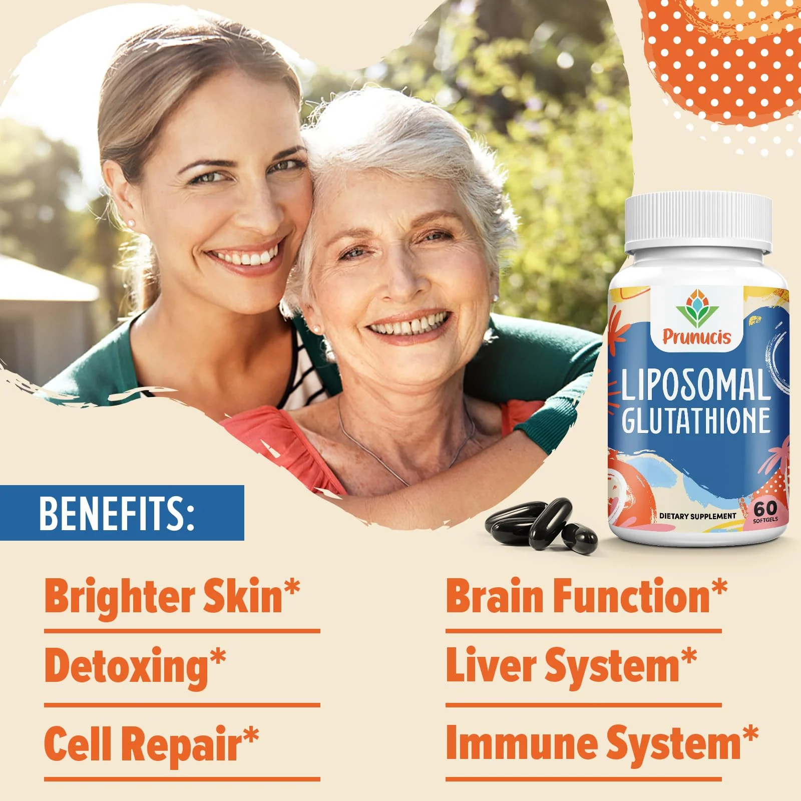 Prunucis 2400MG Liposomal Glutathione — Vitamin C, Milk Thistle, Alpha-Lipoic Acid, 480 Softgels - Image 7
