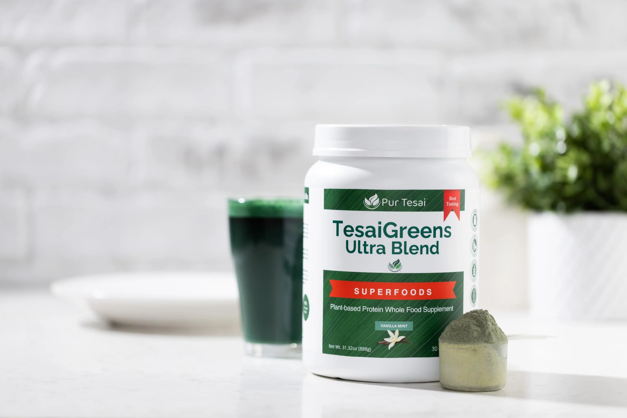 Pur Tesai TesaiGreens Ultra Blend Superfood Powder – Plant-Based Nutrition, 16g Protein, 7B Probiotics - Image 2