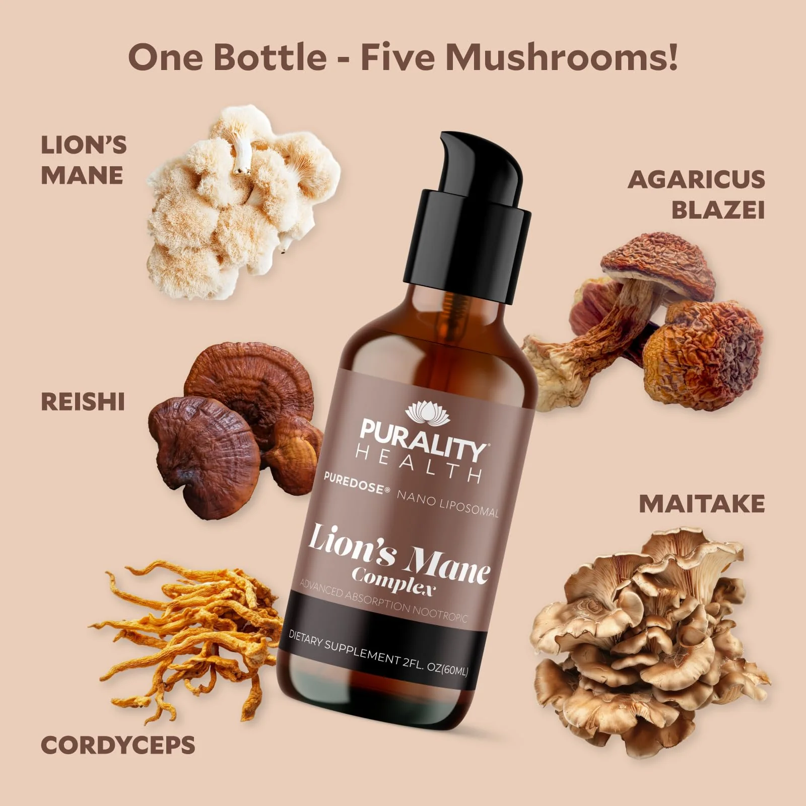 PURALITY HEALTH Lion's Mane Complex - Nano Liposomal Brain Support - Image 3