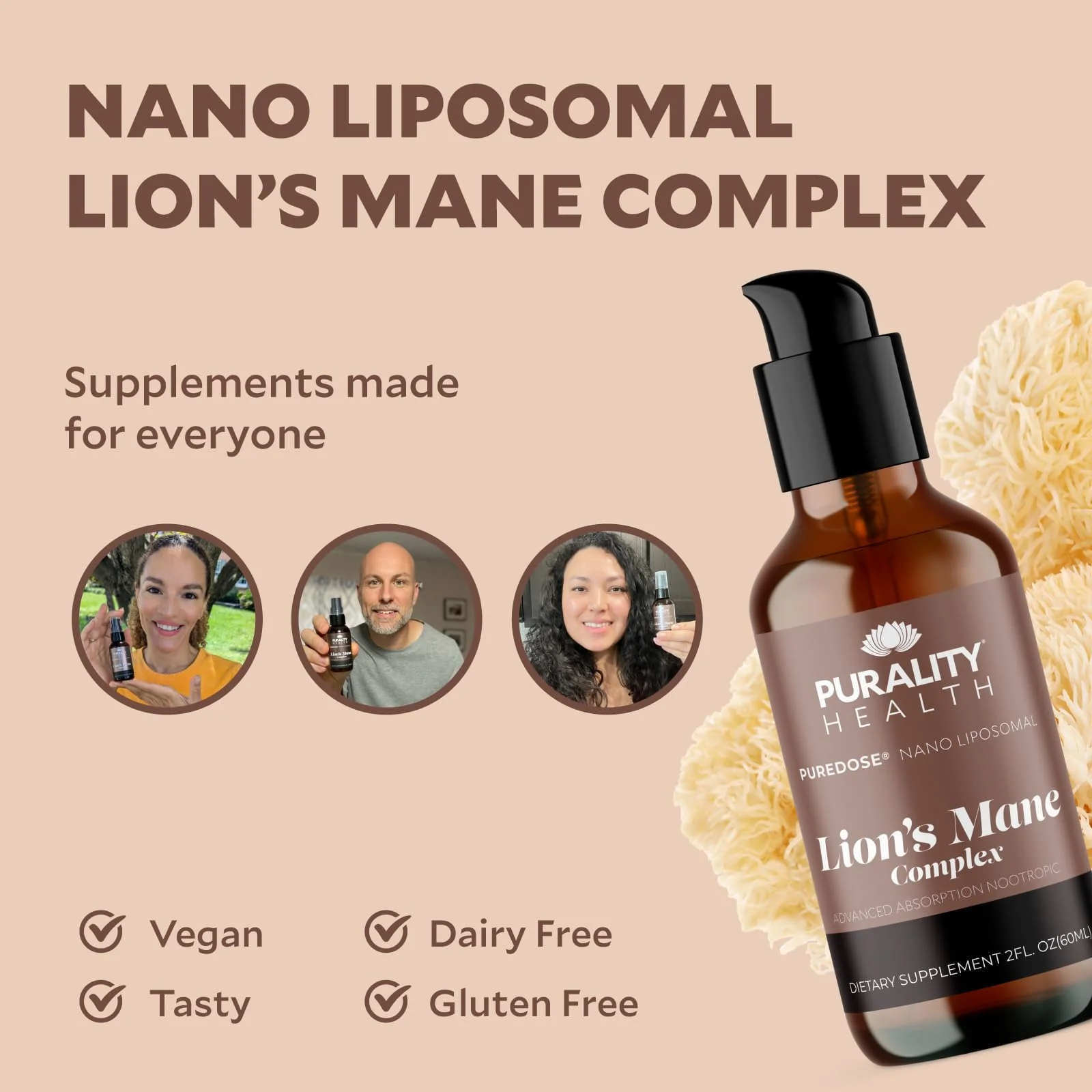 PURALITY HEALTH Lion's Mane Complex - Nano Liposomal Brain Support - Image 7