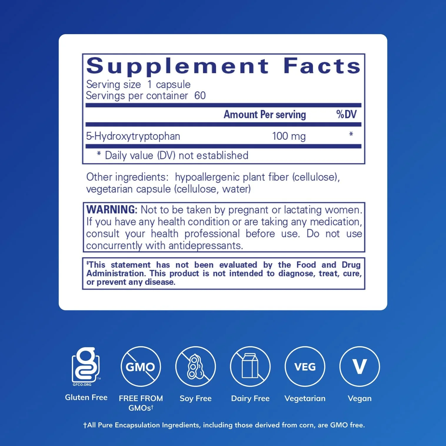 Pure Encapsulations 5-HTP 100 mg – Brain Health, Sleep & Appetite Support | Gluten Free & Non-GMO | 60 Capsules - Image 9