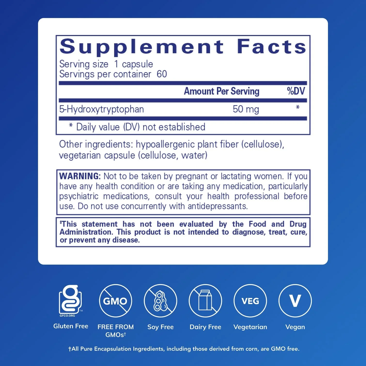 Pure Encapsulations 5-HTP 50 mg | 5-Hydroxytryptophan Supplement for Sleep, Mood & Appetite | 60 Capsules - Image 9