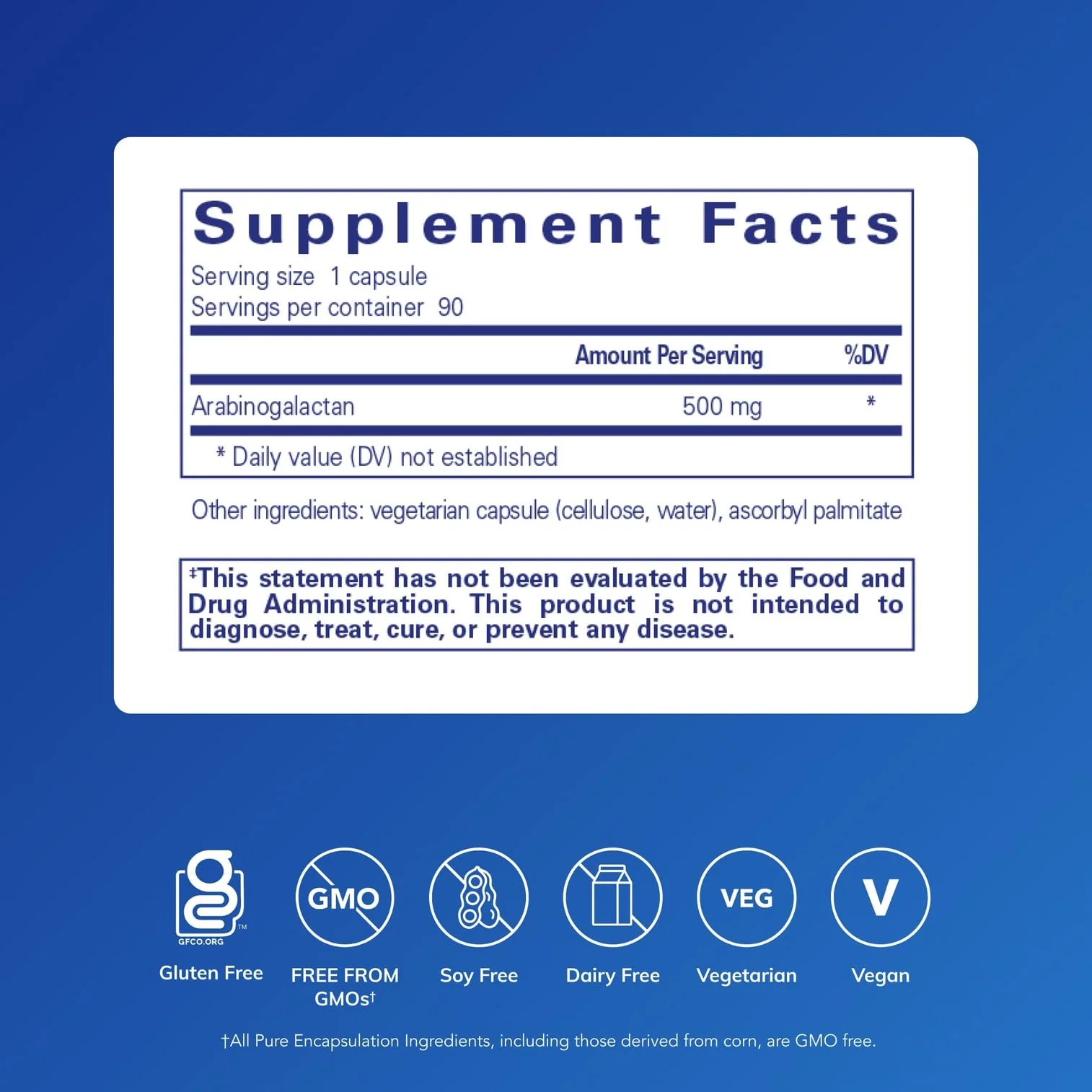 Pure Encapsulations Arabinogalactan – Immune, Liver & Colon Health | 90 Capsules - Image 2