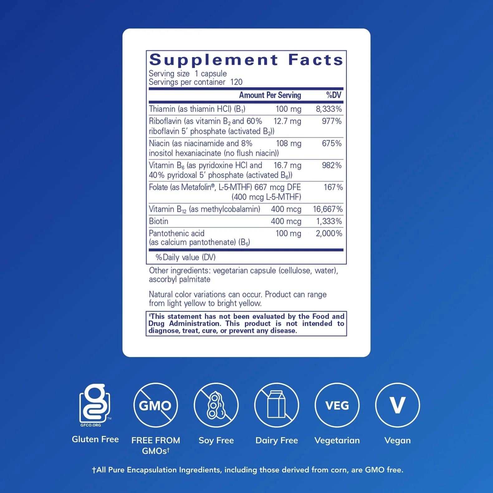 Pure Encapsulations B-Complex Plus – B Vitamins for Nervous System & Cardiovascular Health, Energy & Cognitive Support (120 Capsules) - Image 2