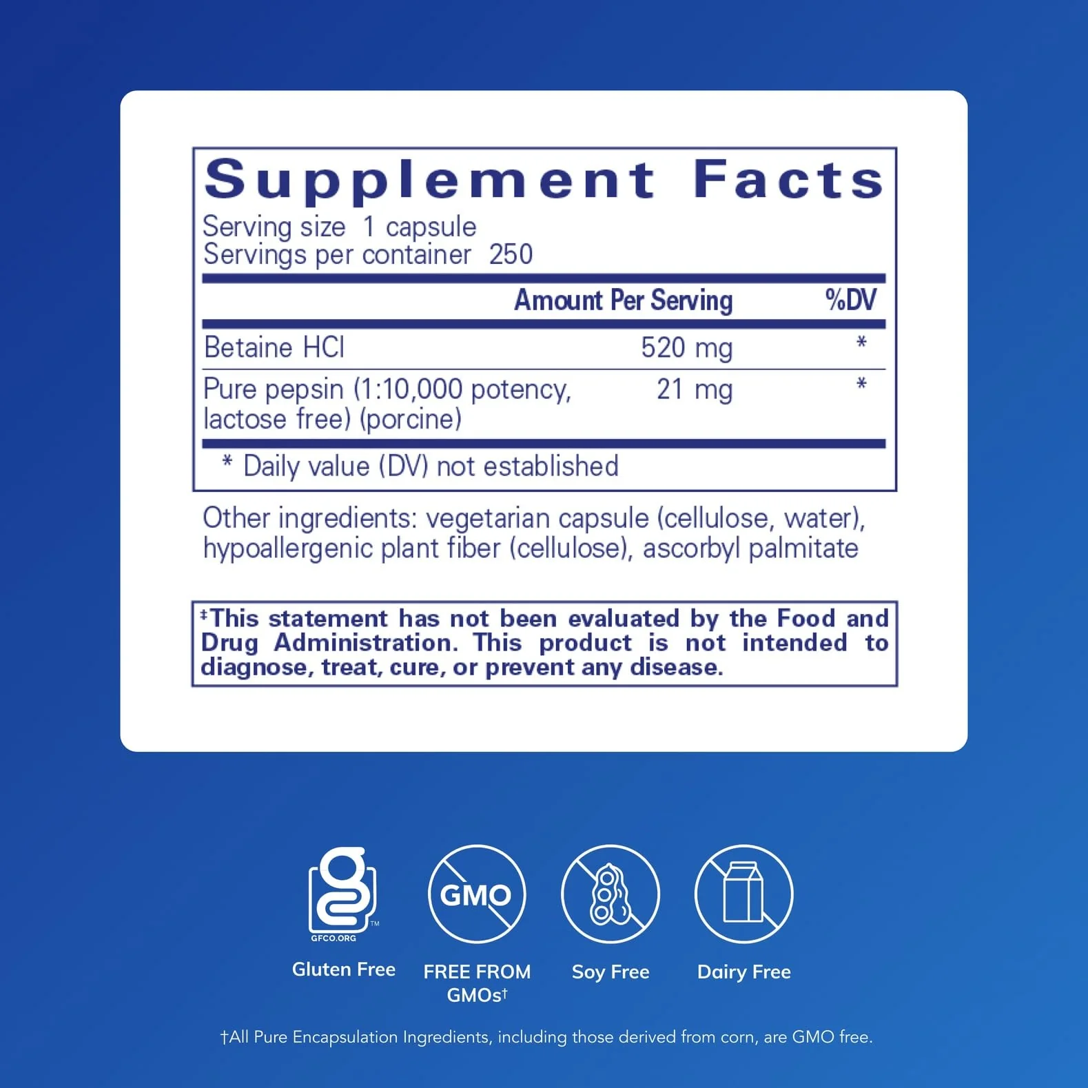 Pure Encapsulations Betaine HCl Pepsin – Digestive Enzymes for Digestion & Nutrient Absorption (250 Capsules) - Image 9