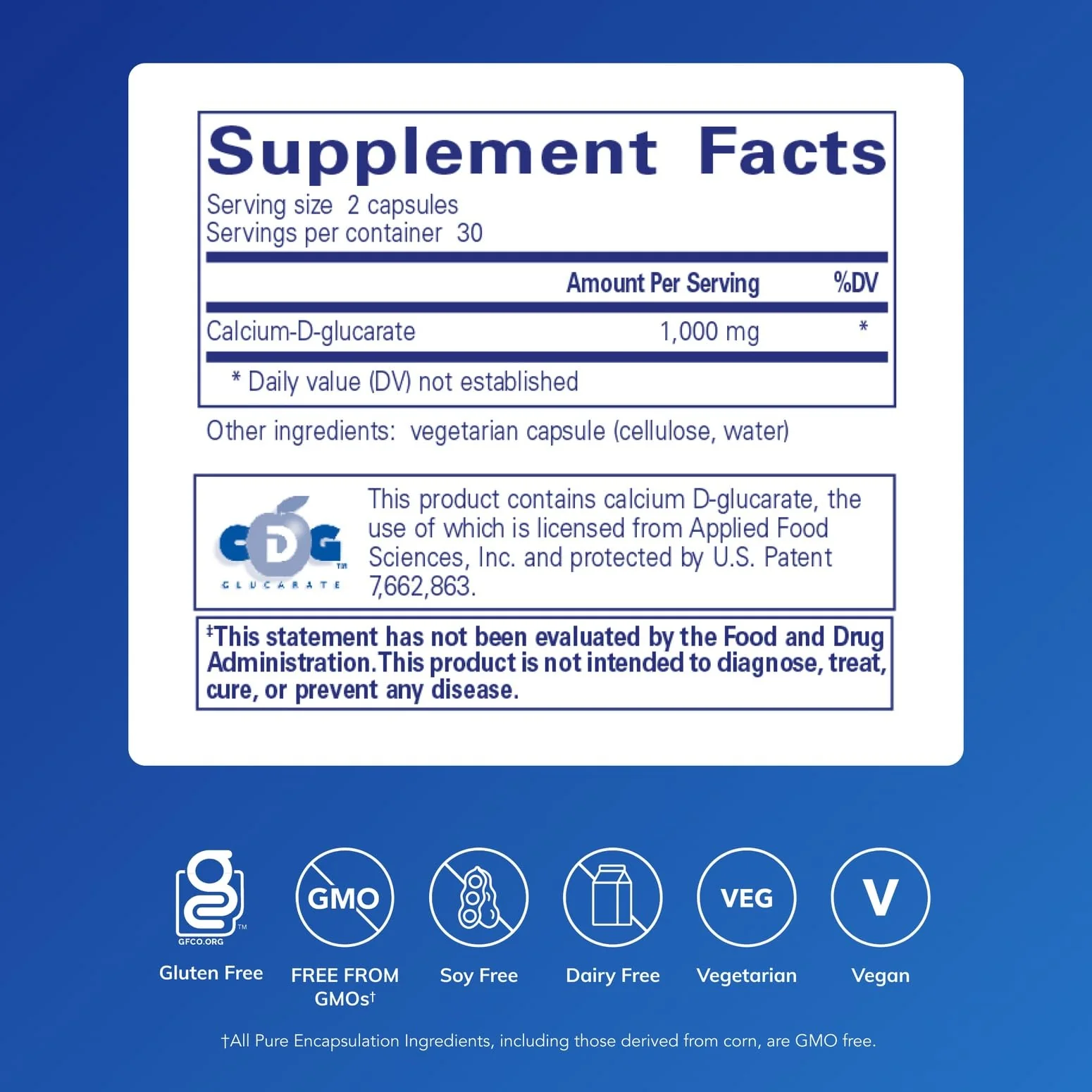 Pure Encapsulations Calcium-D-Glucarate | Cellular Health Support for Liver, Lungs, Breast & Colon | 60 Capsules - Image 2
