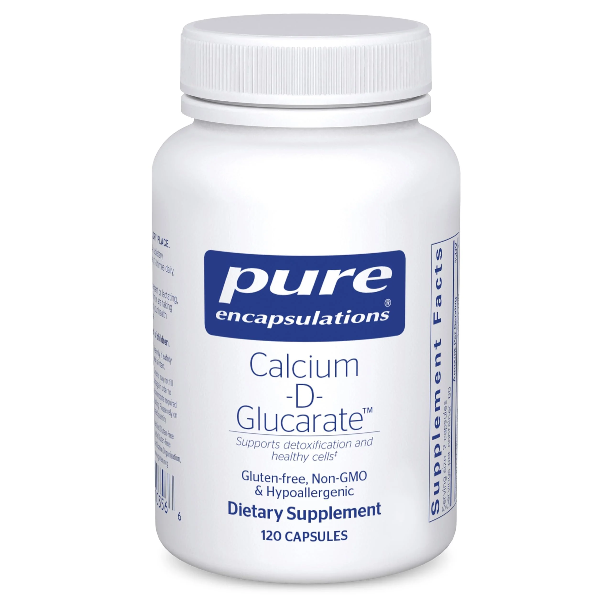 Pure Encapsulations Calcium-D-Glucarate | Support Cellular Health in Liver, Lungs, Breast & Colon (120 Capsules)