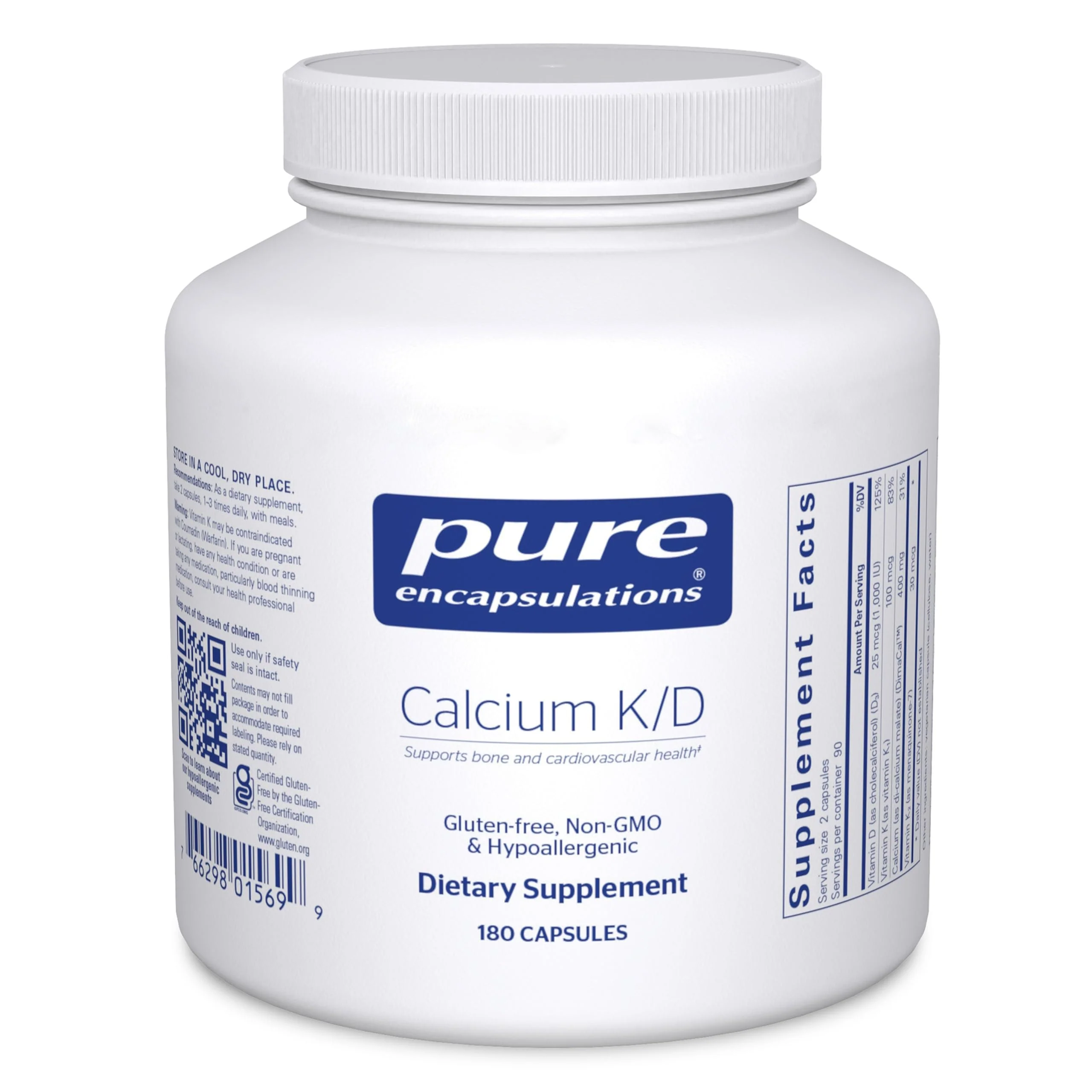 Pure Encapsulations Calcium K/D - Bone Health Support with Vitamin D & K | 180 Capsules - Image 8