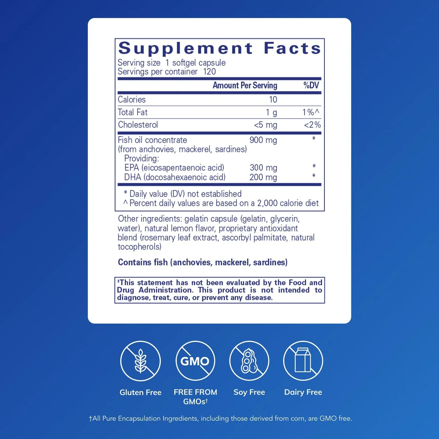 Pure Encapsulations EPA/DHA with Lemon – Ultra-Pure Molecularly Distilled Fish Oil, 120 Softgels - Image 9