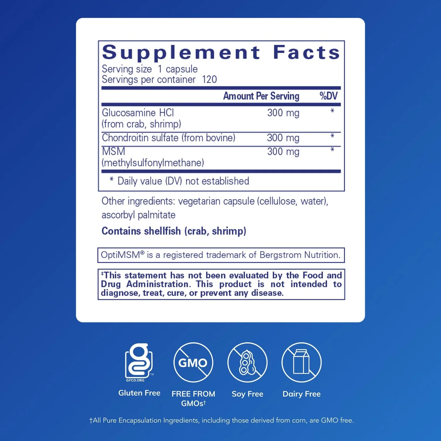 Pure Encapsulations Glucosamine Chondroitin with MSM – Joint Health Support, Gluten-Free & Non-GMO – 120 Capsules - Image 9