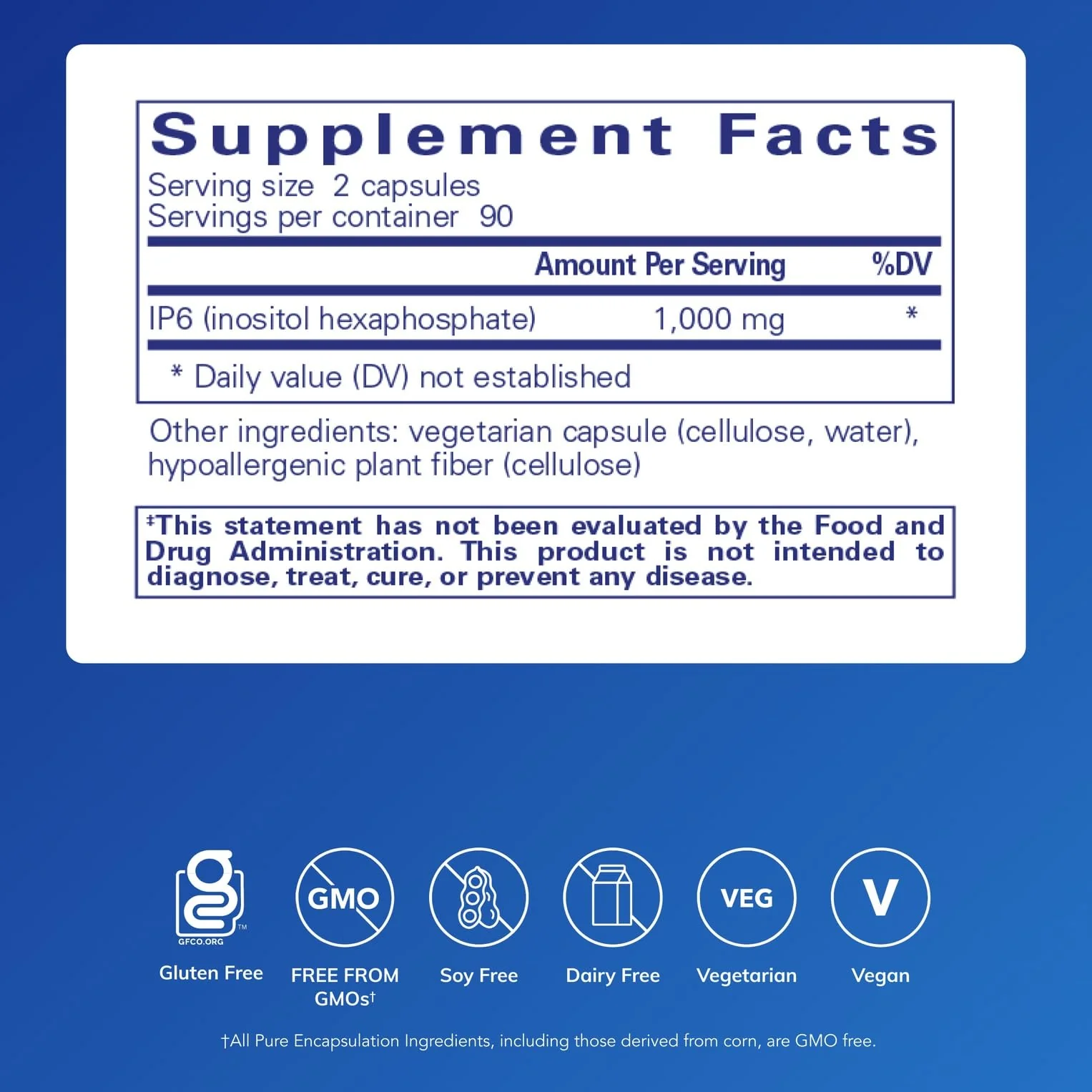 Pure Encapsulations IP6 (Inositol Hexaphosphate) | Hypoallergenic Antioxidant Support for Breast, Colon and Liver Cell Health | 180 Capsules - Image 9