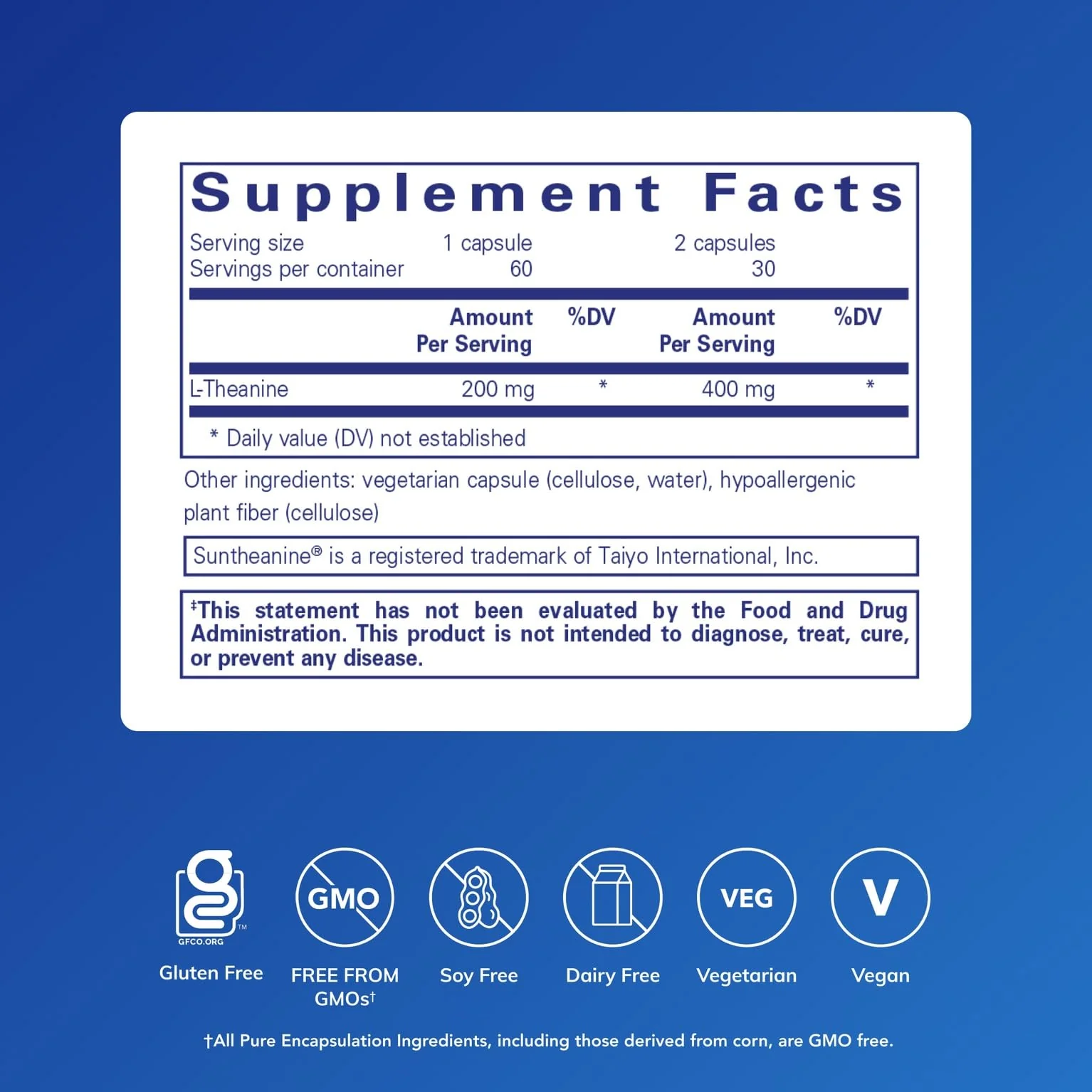 Pure Encapsulations L-Theanine — Relaxation Support Supplement | 60 Capsules - Image 9