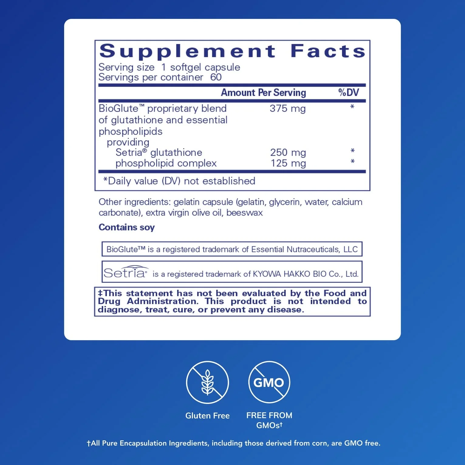 Pure Encapsulations Liposomal Glutathione – Immune Support & Liver Detox* | Setria Glutathione, Non-GMO, 60 Softgels - Image 3