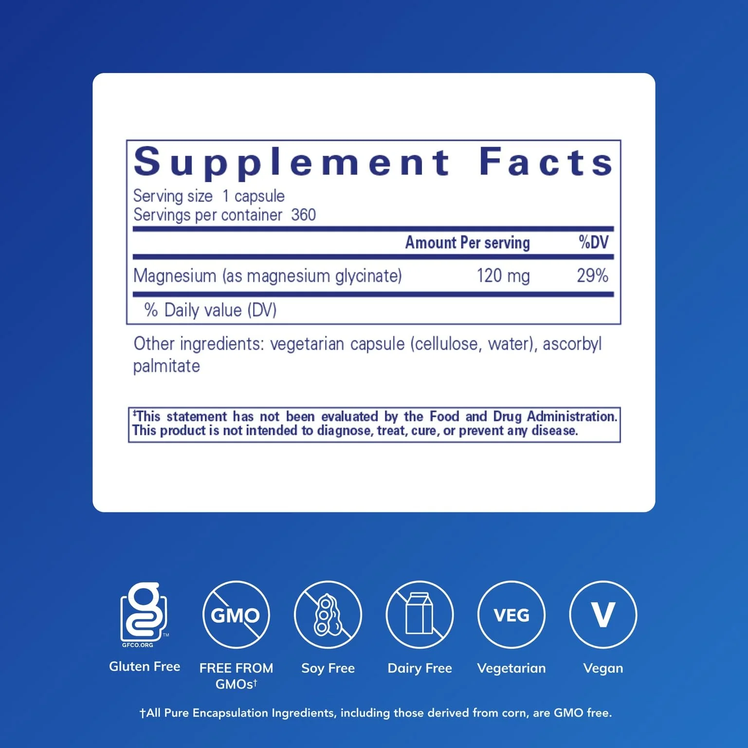 Pure Encapsulations Magnesium Glycinate — Stress, Sleep & Heart Health Support, 360 Capsules - Image 2